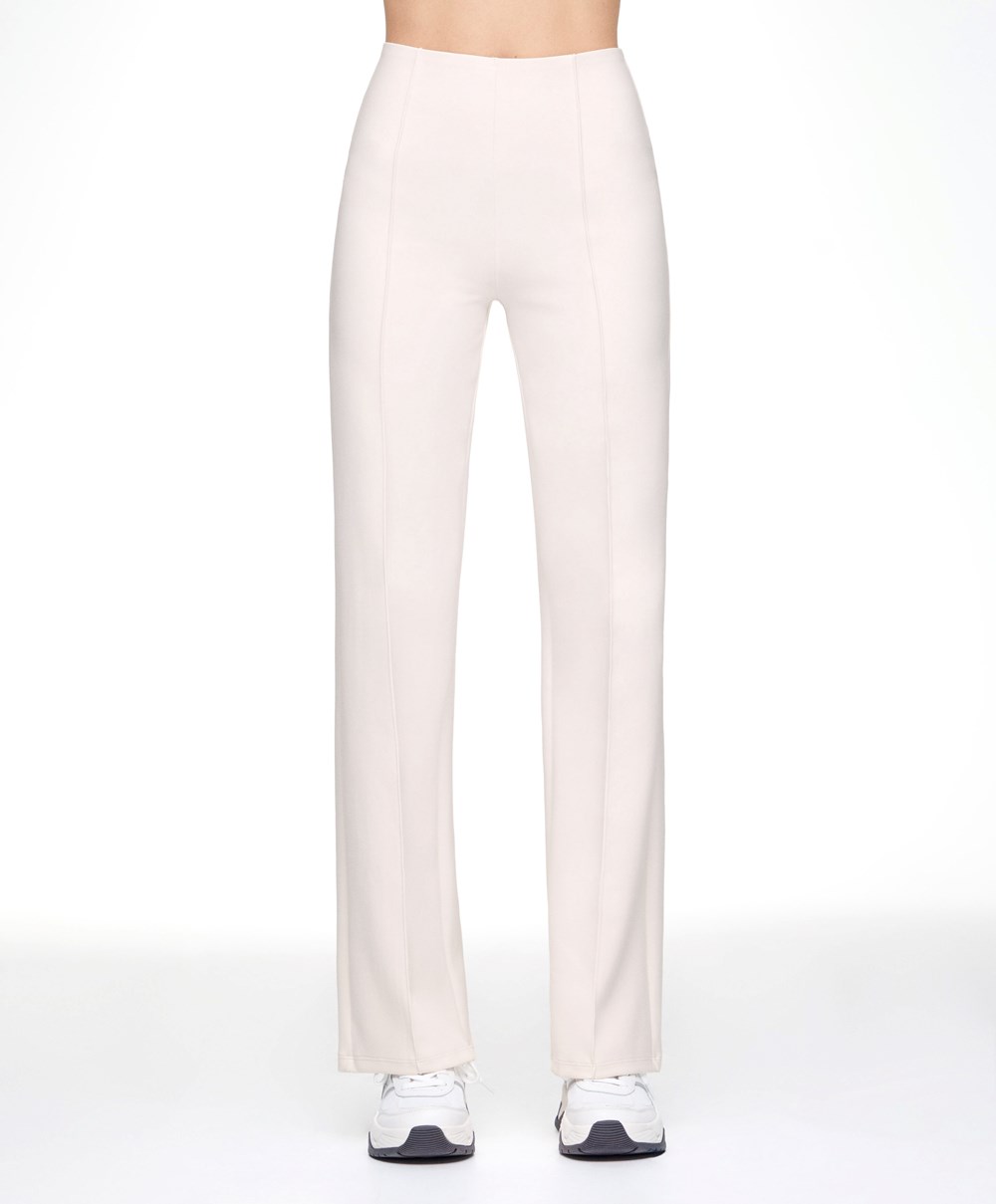 Oysho Egyenes Trousers In High-strength Fabric Világos | MUOCZJ-859