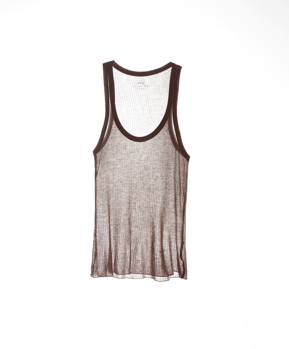 Oysho Extra Fine Vest Top Barna | BMLYVQ-092