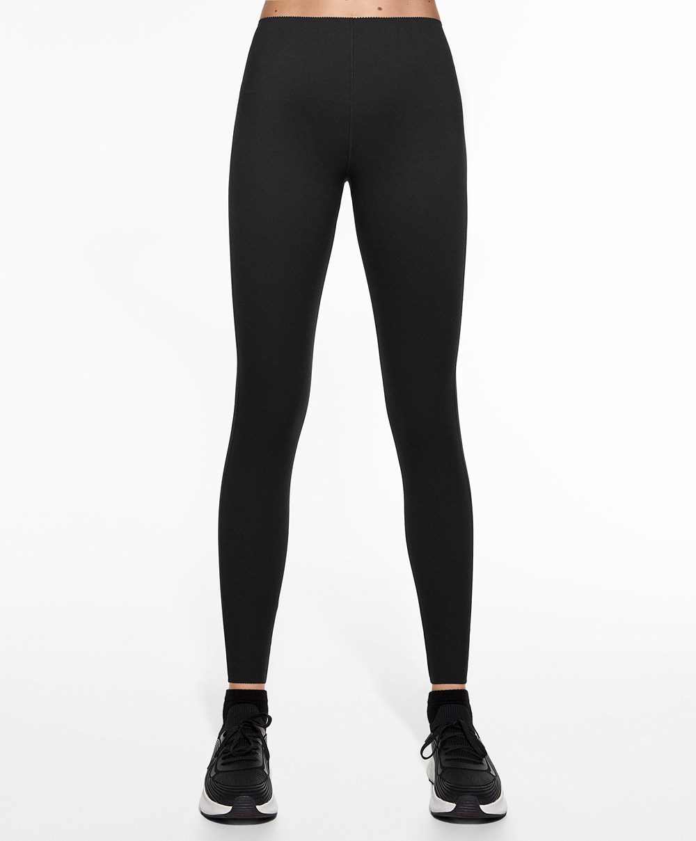 Oysho Extra-compressive Core Control 65cm Ankle-length Leggings Fekete | BWDTPH-084