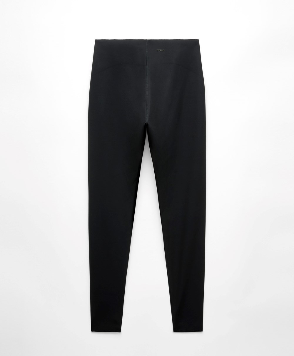 Oysho Extra-compressive Core Control 65cm Ankle-length Leggings Fekete | BWDTPH-084