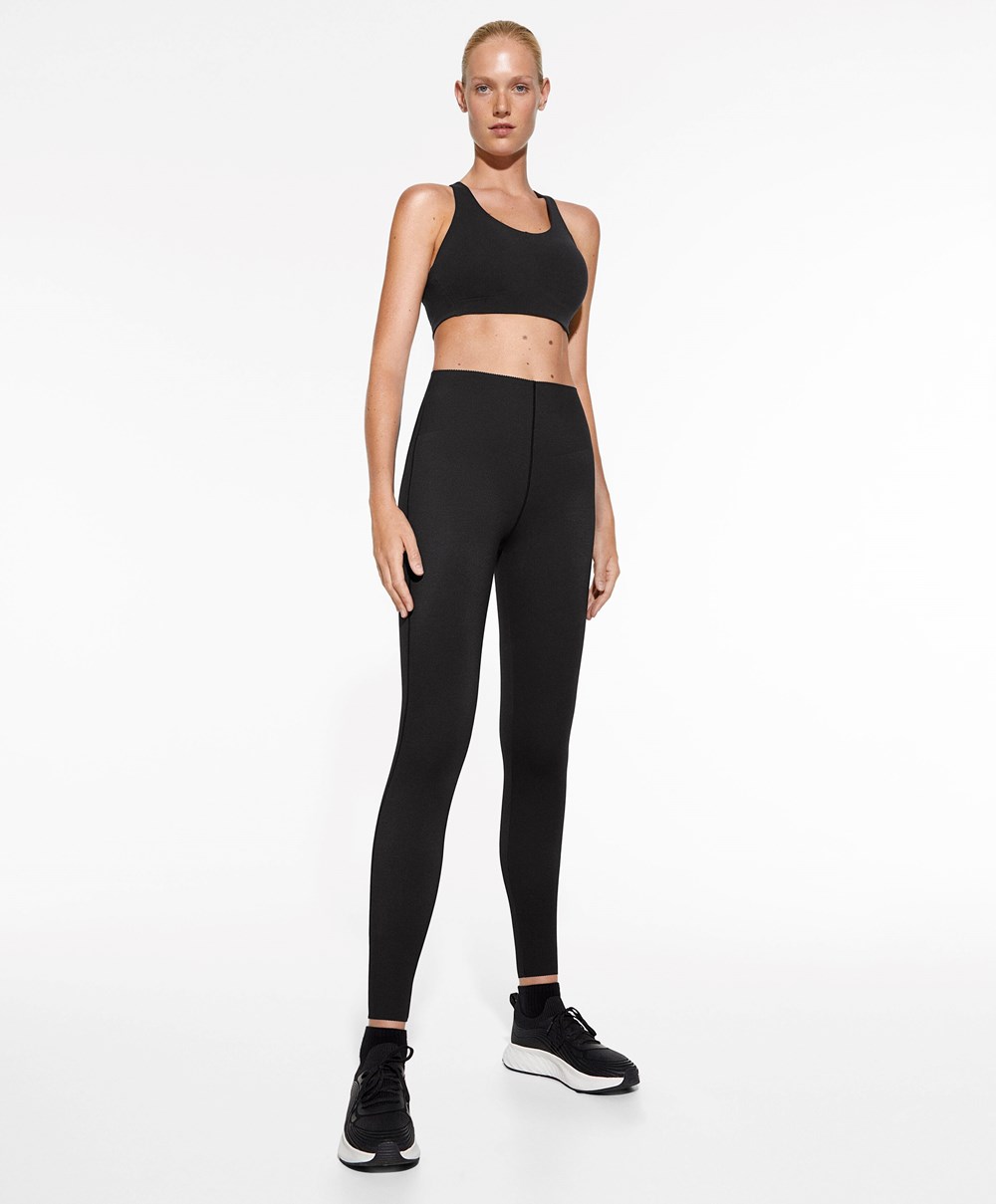 Oysho Extra-compressive Raise Up 65cm Ankle-length Leggings Fekete | ZMVTGE-728