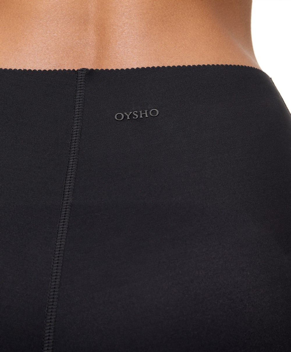 Oysho Extra-compressive Raise Up 65cm Ankle-length Leggings Fekete | ZMVTGE-728