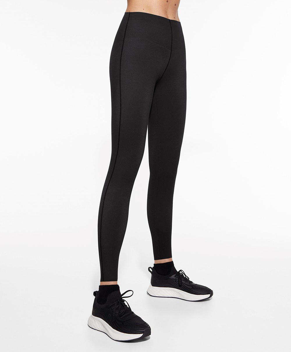 Oysho Extra-compressive Raise Up 65cm Ankle-length Leggings Fekete | ZMVTGE-728