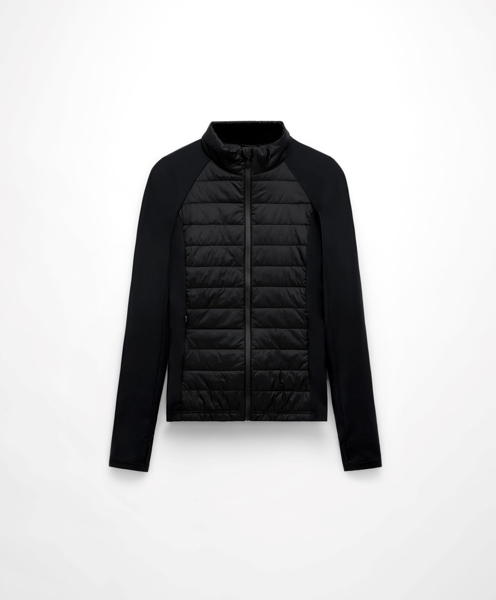 Oysho Fellex® Aerogel Párnázott Futó Jacket Fekete | ONFYVC-062