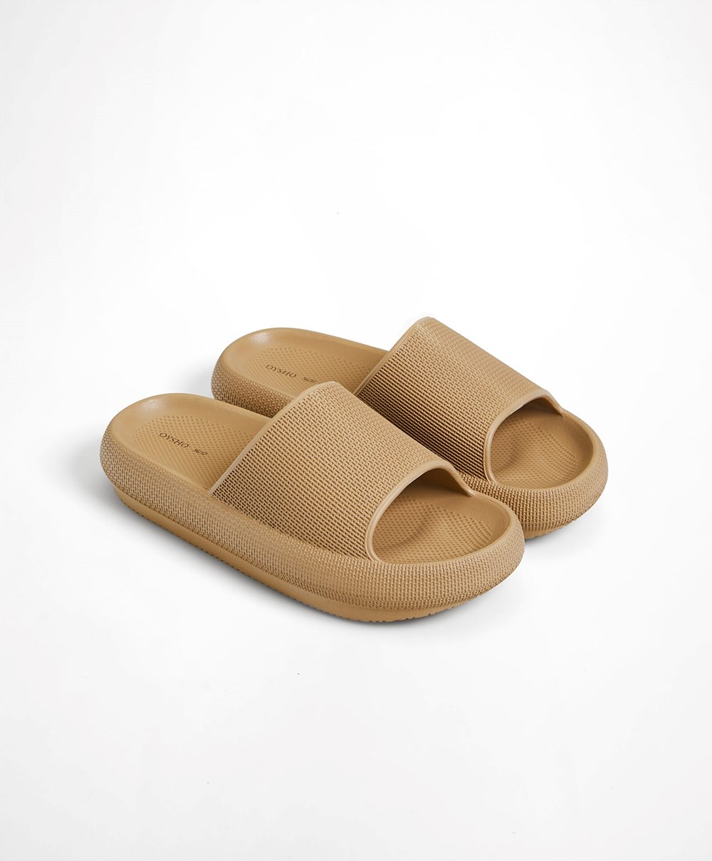 Oysho Flatform Sandals Barna | ECHFMT-426