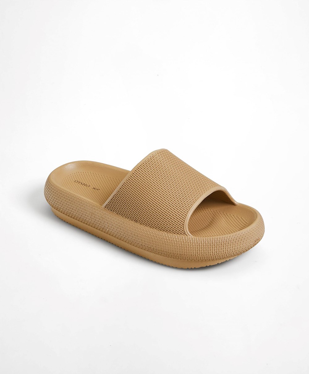 Oysho Flatform Sandals Barna | ECHFMT-426