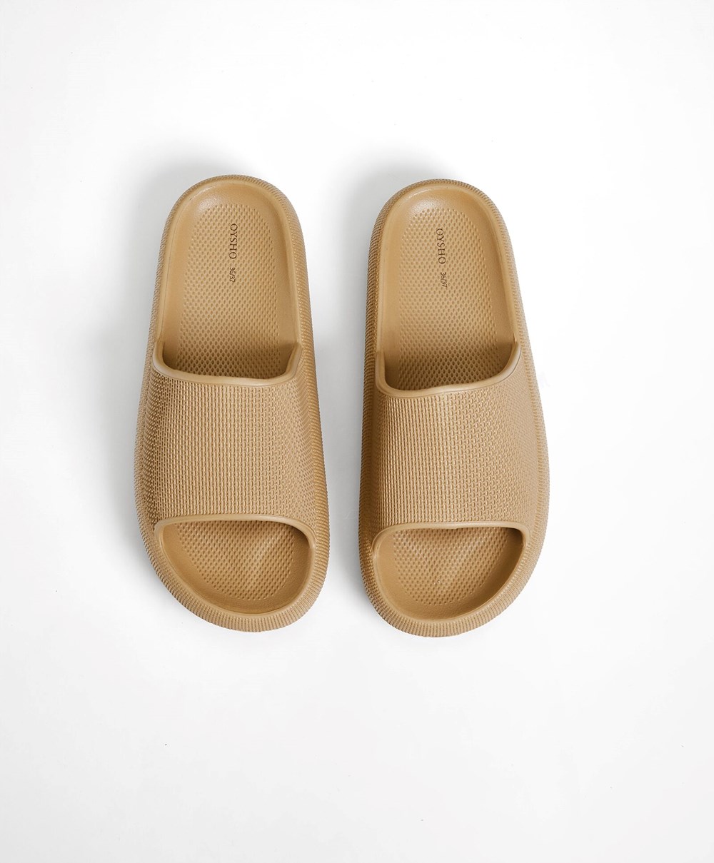 Oysho Flatform Sandals Barna | JQHAWU-807