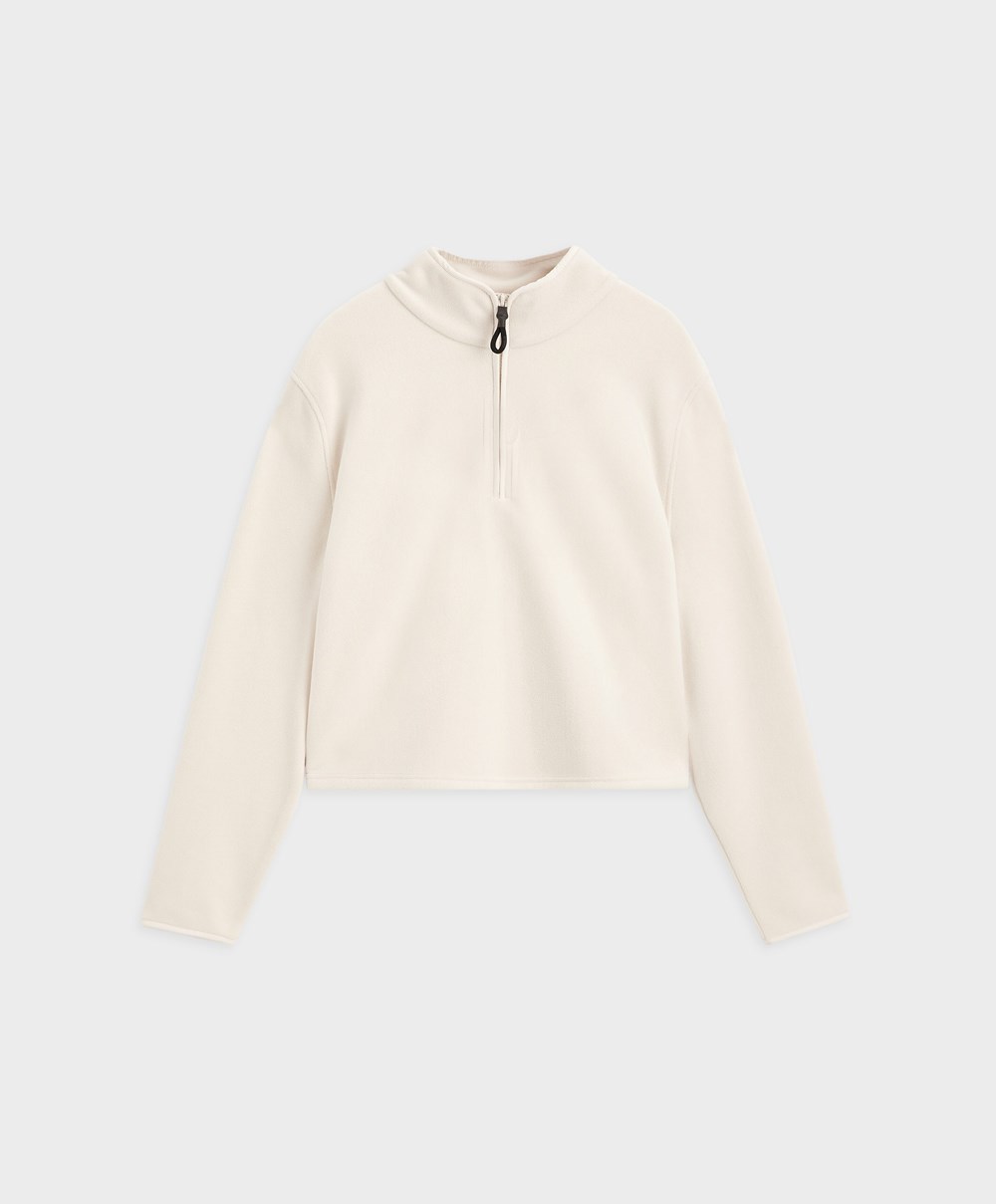 Oysho Fleece Sweatshirt Ecru | GYLZDT-348