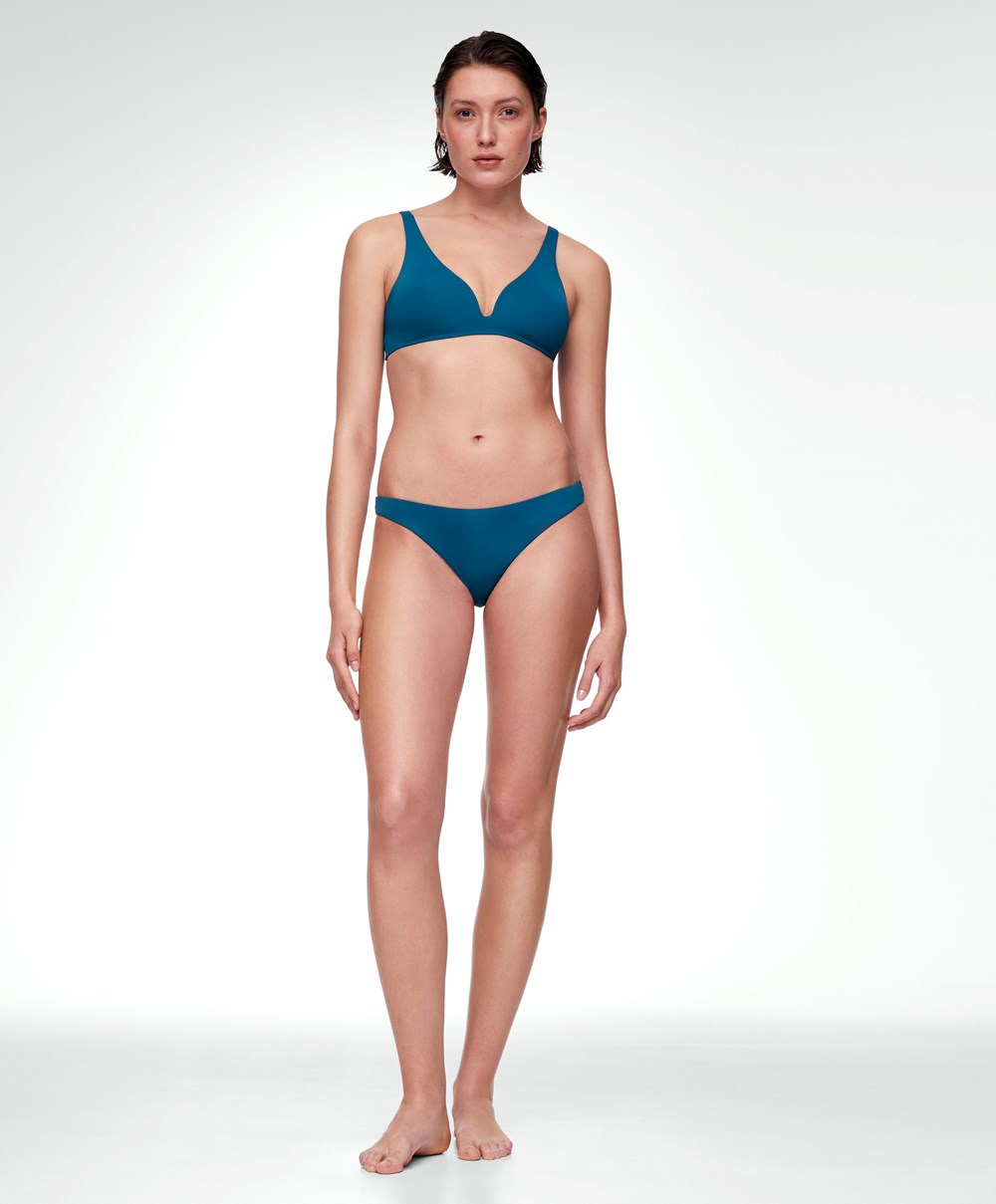 Oysho Halterneck Bikini Top Ocean | NZMXLQ-652