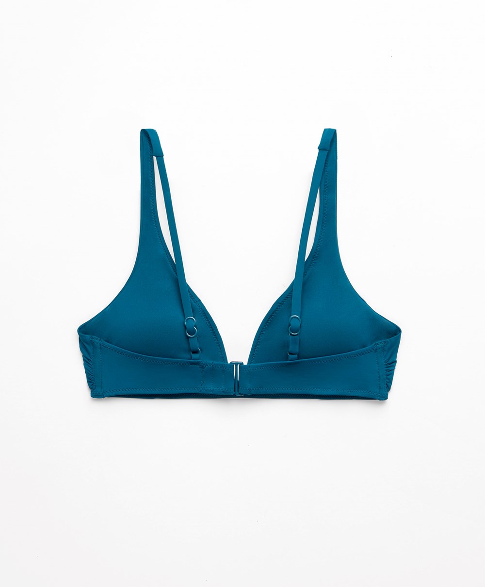 Oysho Halterneck Bikini Top Ocean | NZMXLQ-652