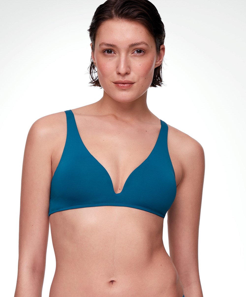 Oysho Halterneck Bikini Top Ocean | NZMXLQ-652