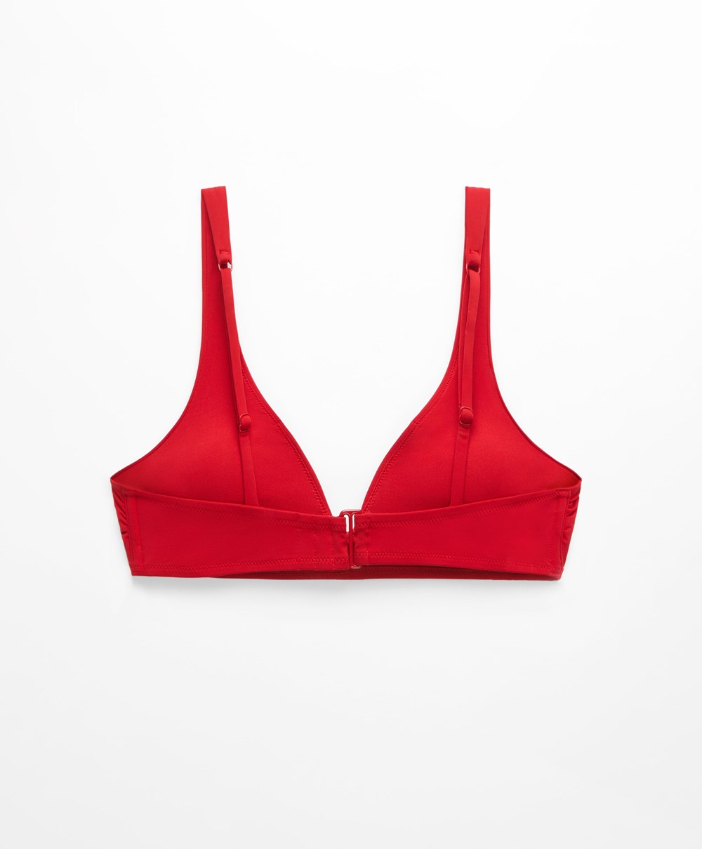 Oysho Halterneck Bikini Top Piros | LGHMAB-690