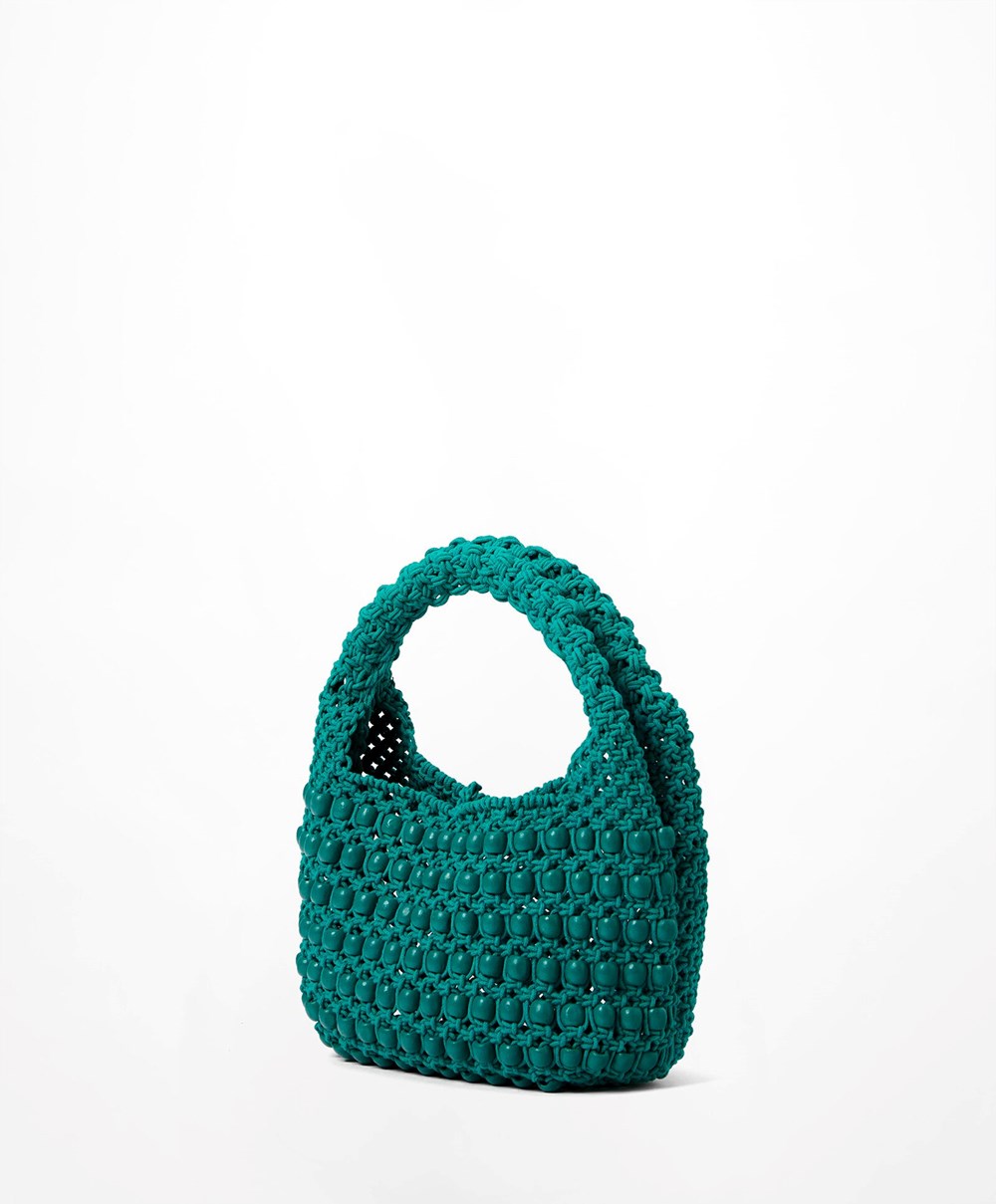 Oysho Handbag With Pántos And Little Ball Details Türkiz | OMDXVW-109