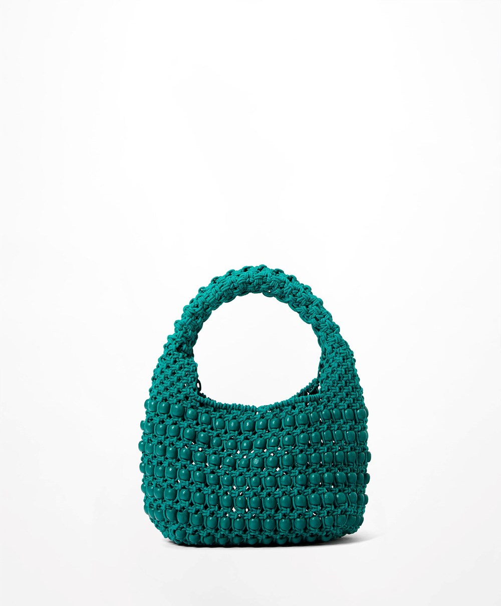 Oysho Handbag With Pántos And Little Ball Details Türkiz | OMDXVW-109