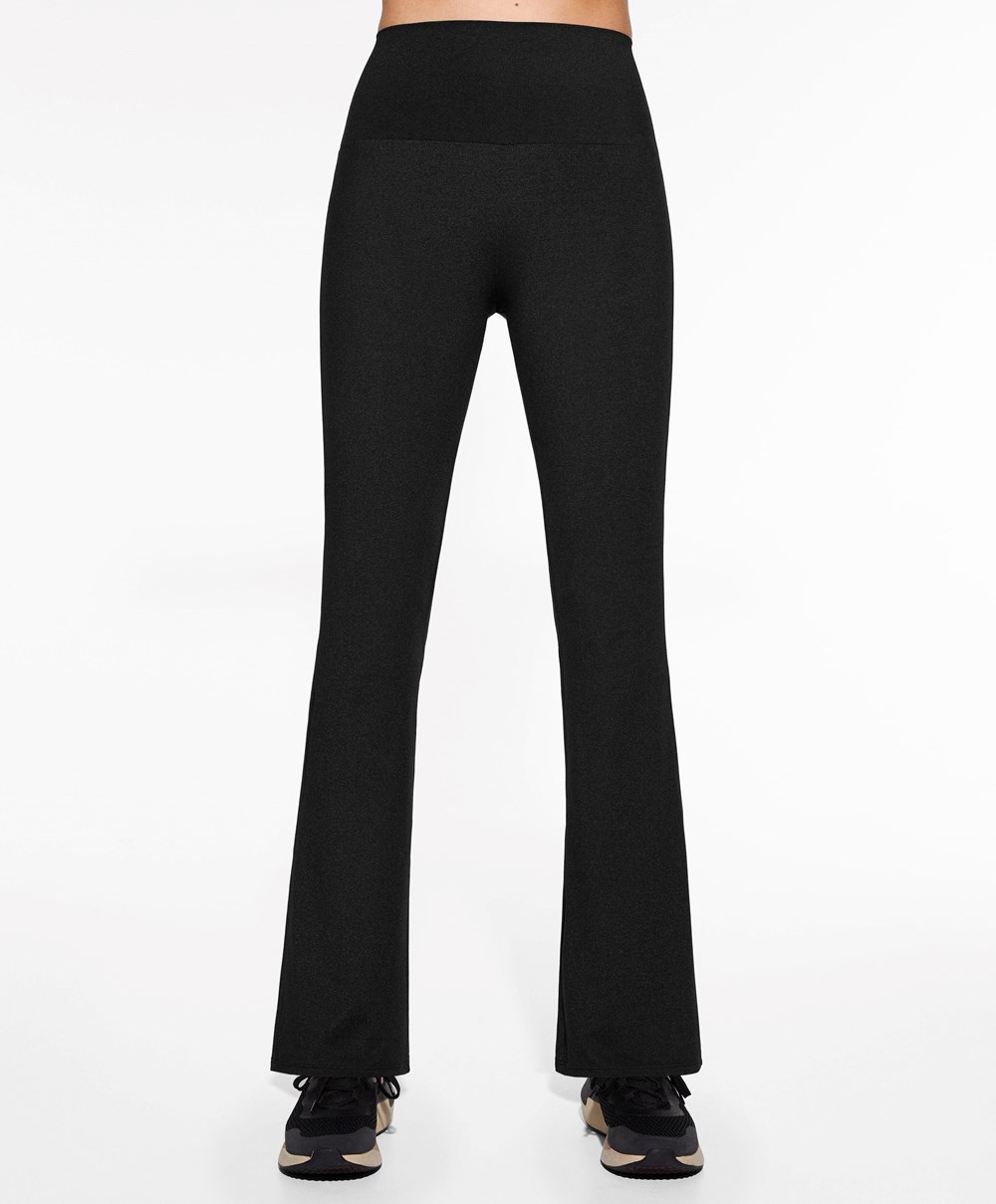 Oysho High-rise Comfortlux Flare Trousers Sötétszürke | FSMPQR-571