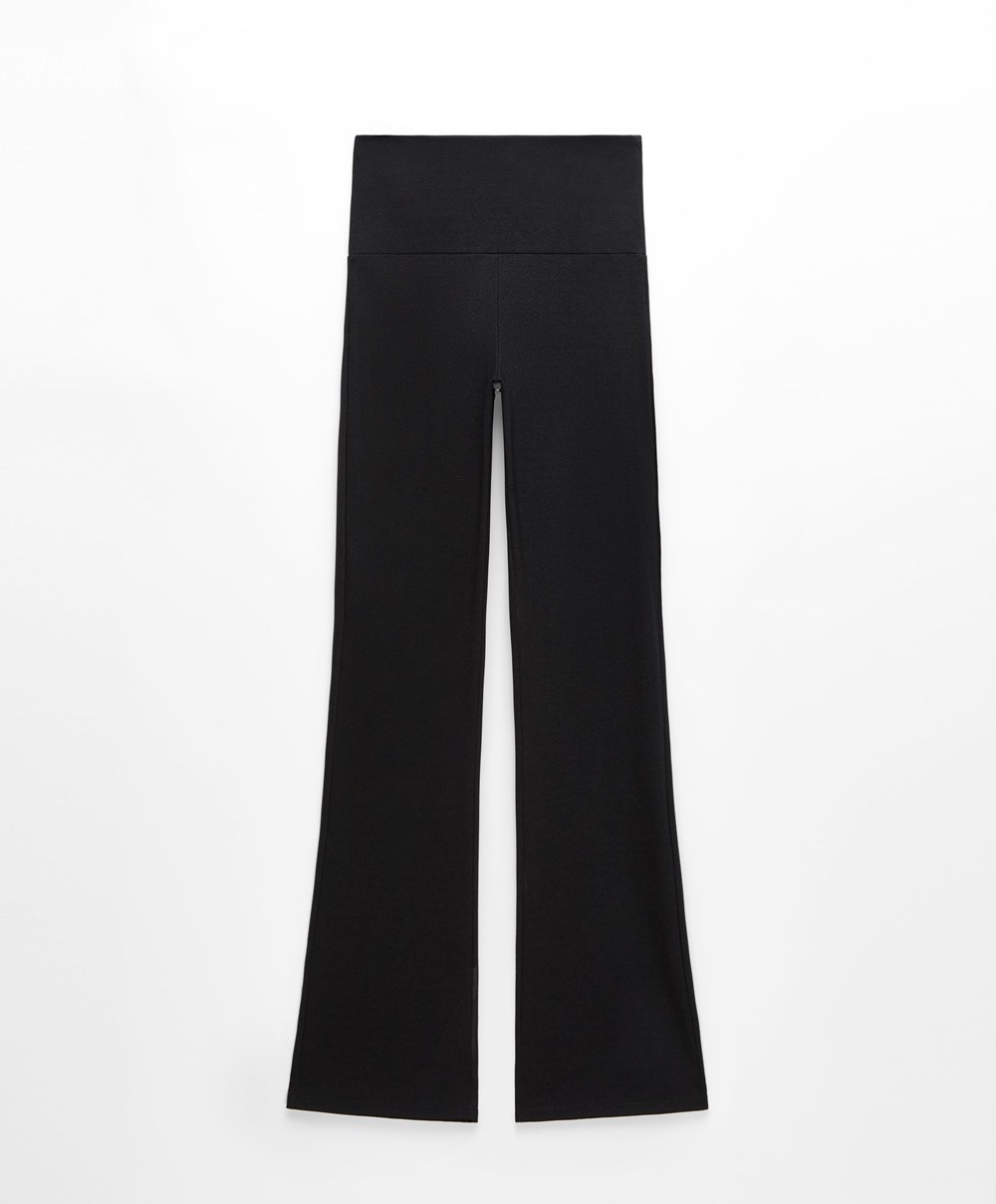 Oysho High-rise Comfortlux Flare Trousers Sötétszürke | FSMPQR-571