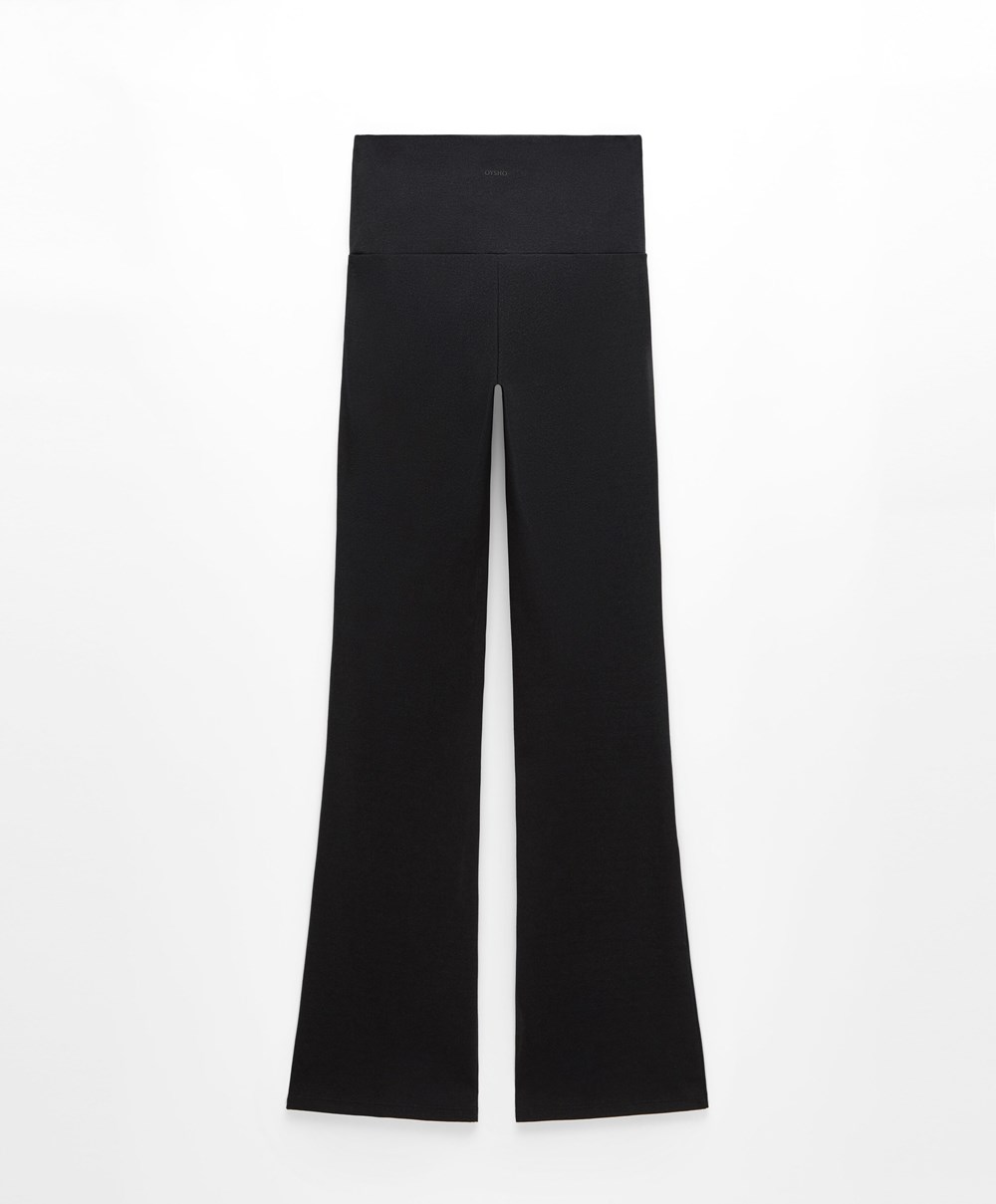 Oysho High-rise Comfortlux Flare Trousers Sötétszürke | FSMPQR-571