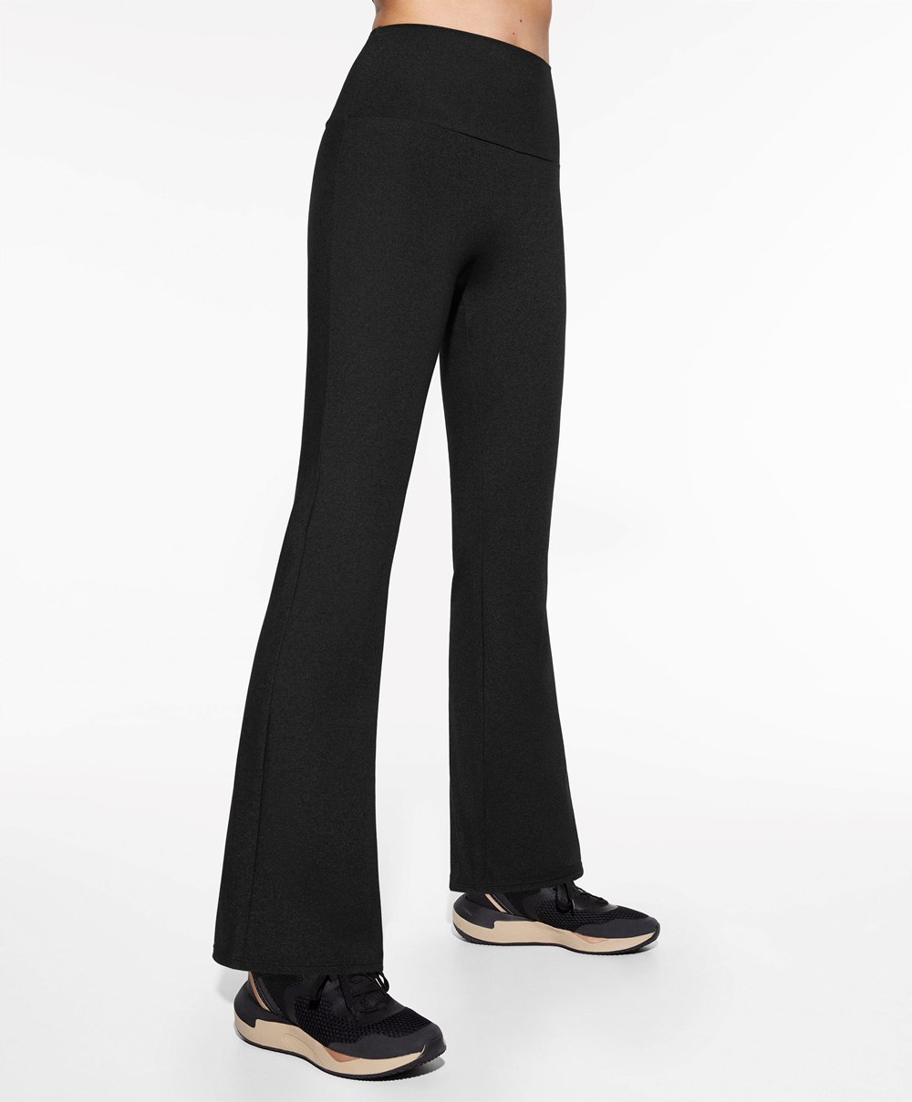 Oysho High-rise Comfortlux Flare Trousers Sötétszürke | FSMPQR-571