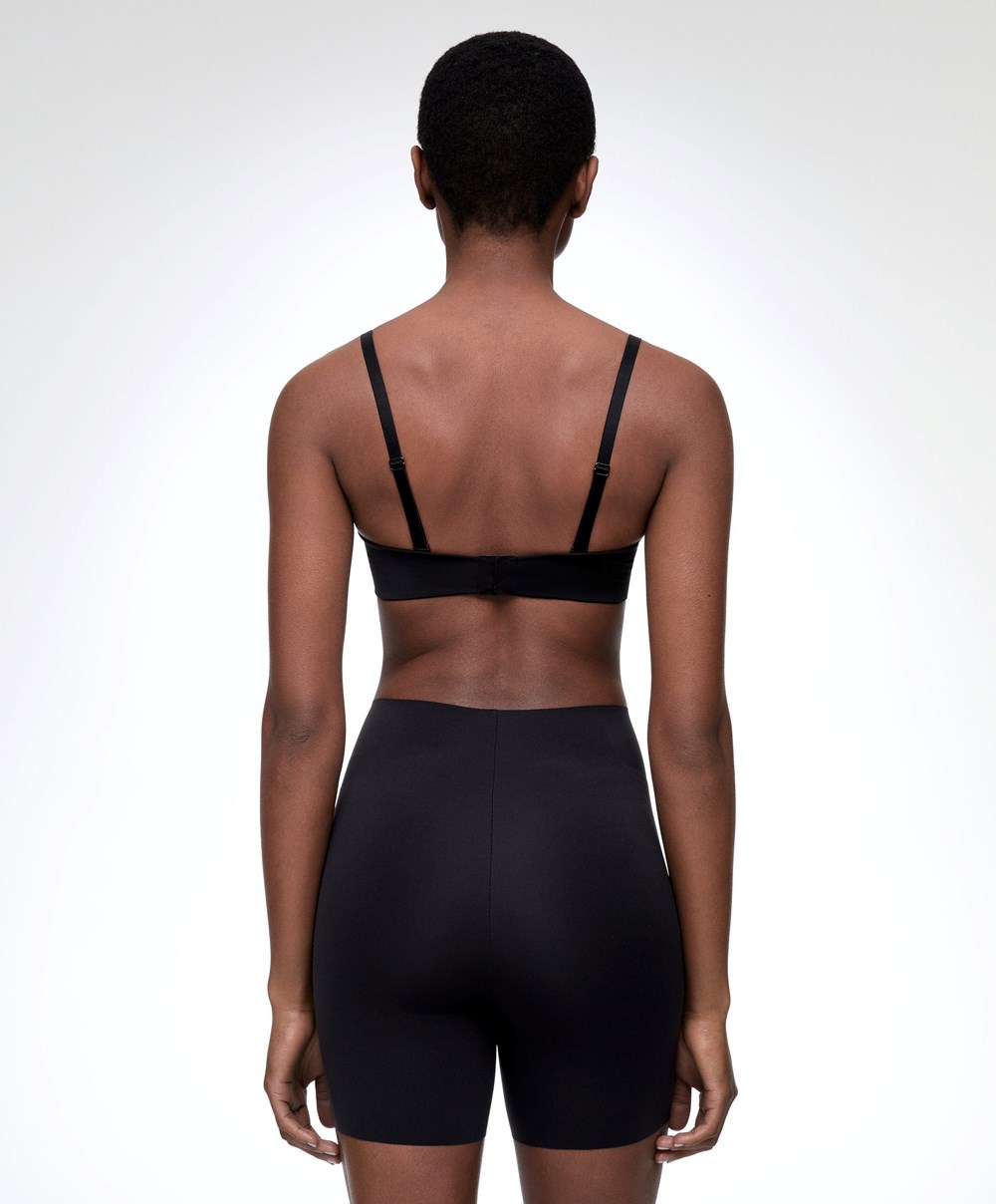 Oysho High-waisted Invisible Laser-cut Cycle Shorts Fekete | PZNQAE-864