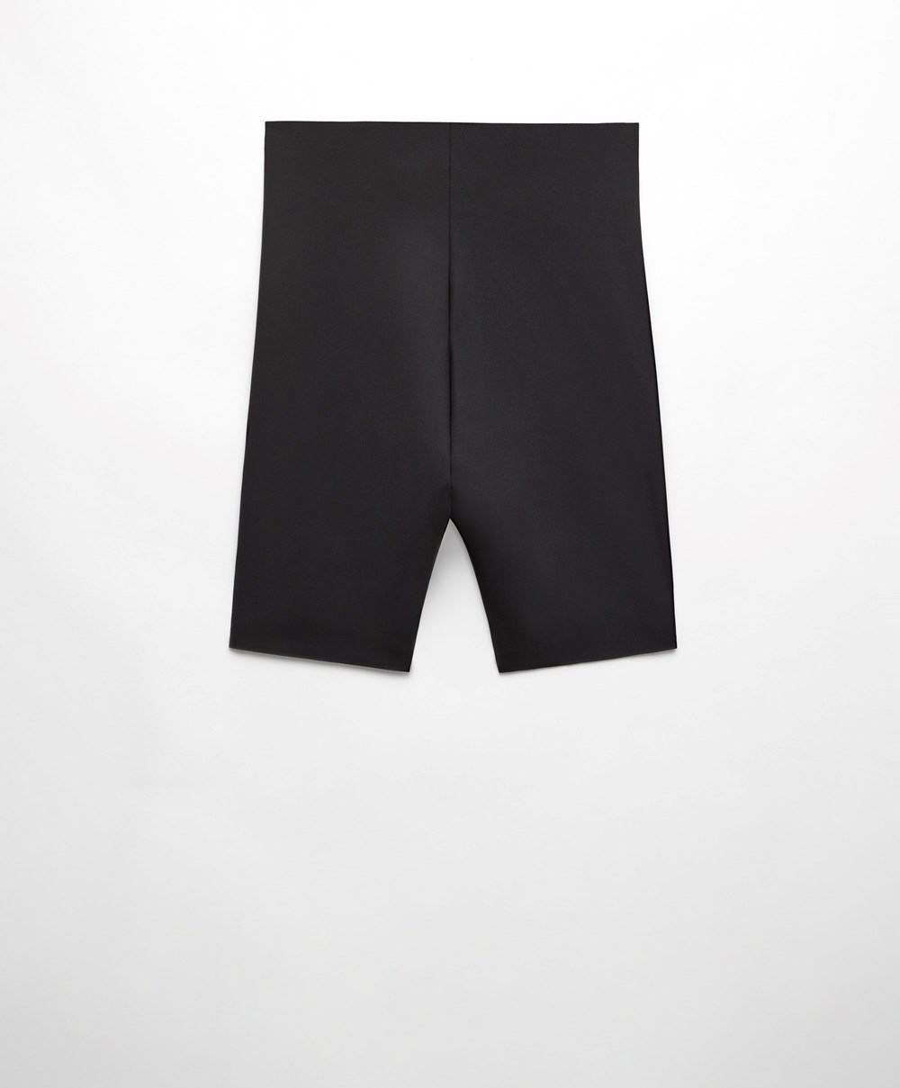 Oysho High-waisted Invisible Laser-cut Cycle Shorts Fekete | PZNQAE-864