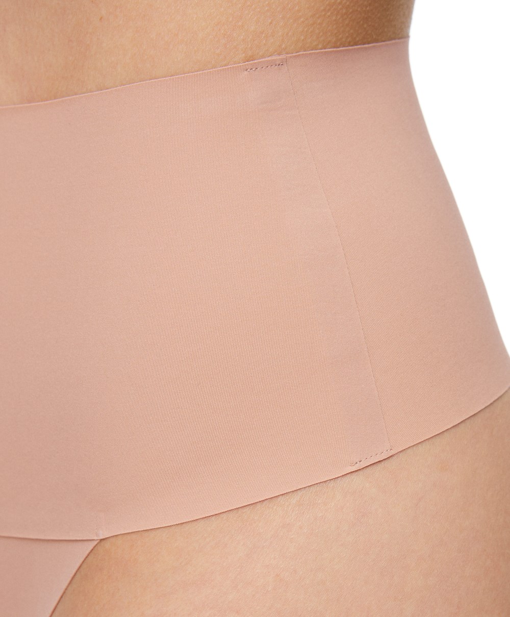 Oysho High-waisted Invisible Laser-cut Tanga Bézs | GETKCV-806