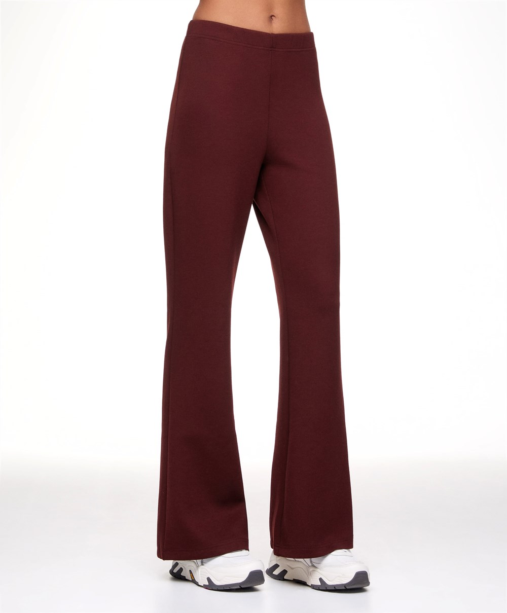 Oysho Interlock Flare Trousers Sötét | RLSMVQ-960