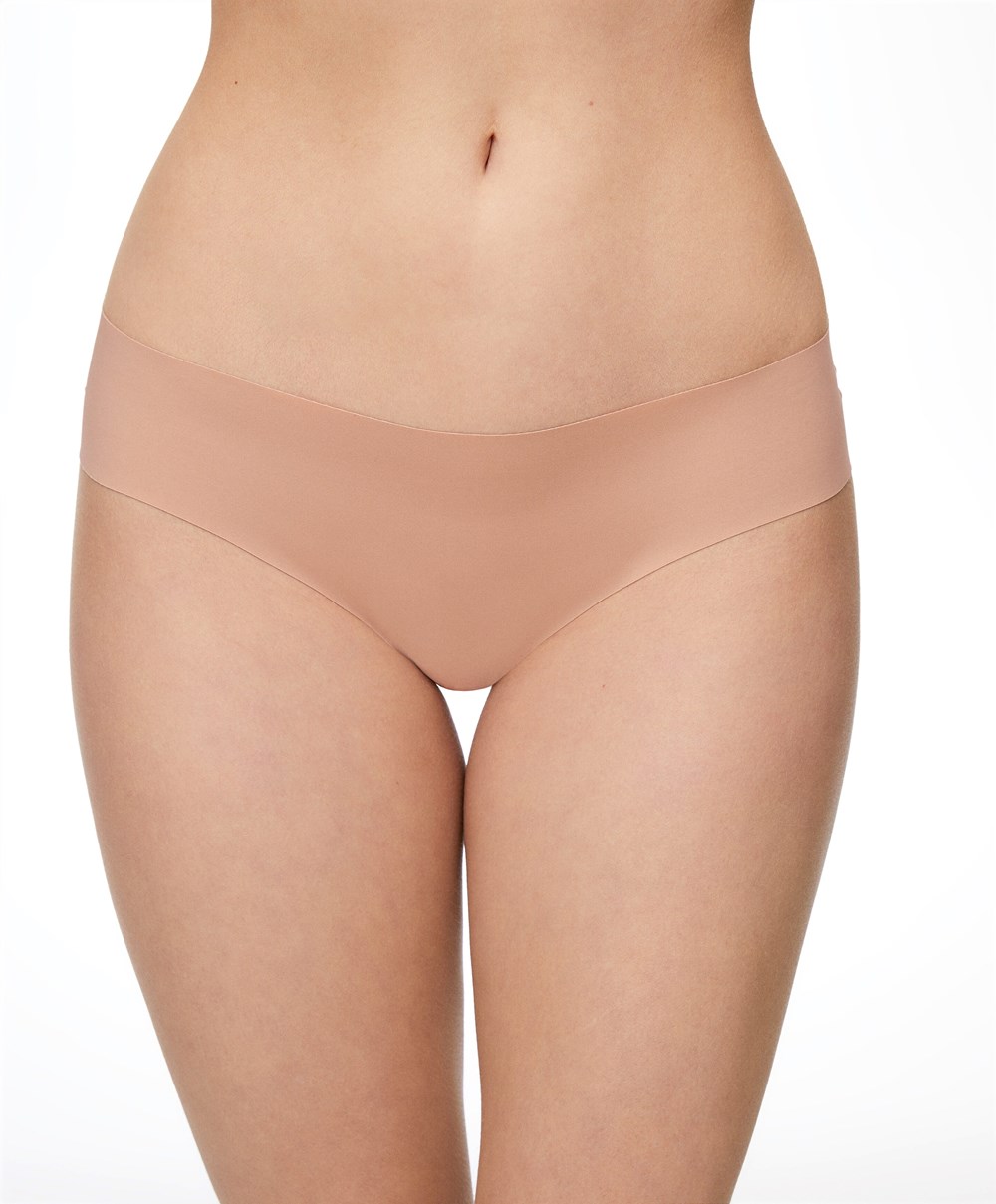 Oysho Invisible Laser-cut Brazilian Briefs Bézs | CPJESA-082