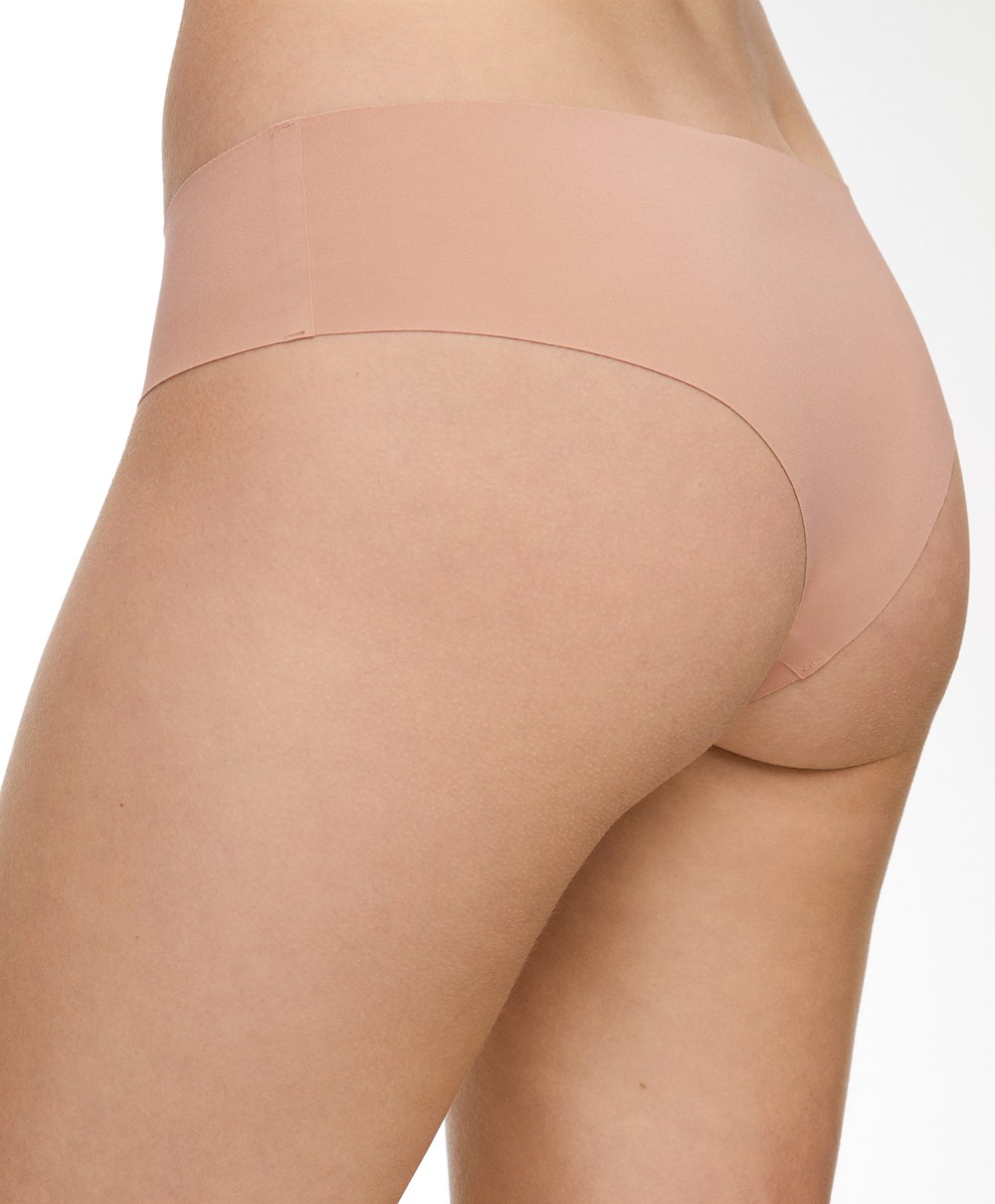 Oysho Invisible Laser-cut Brazilian Briefs Bézs | CPJESA-082