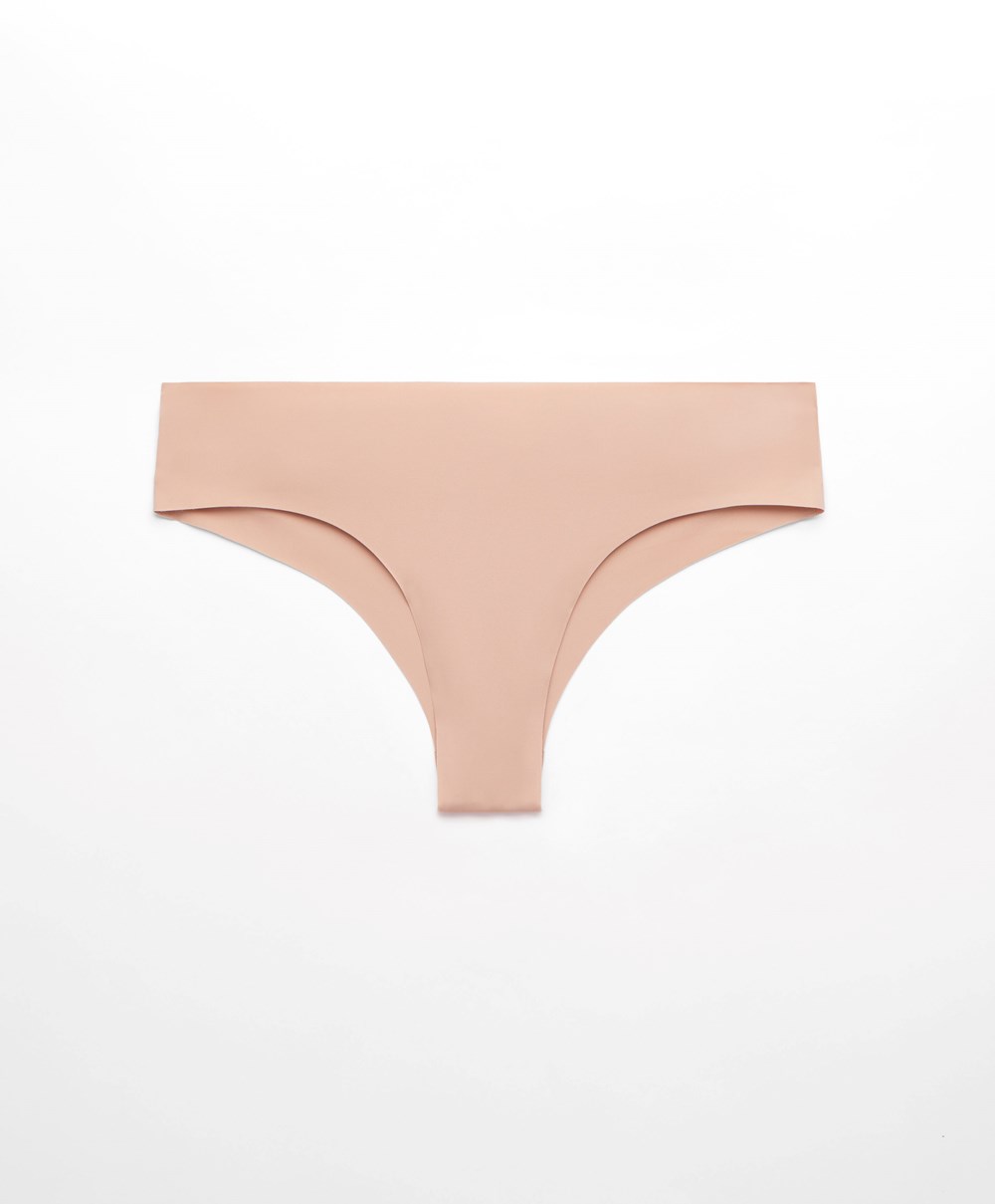 Oysho Invisible Laser-cut Brazilian Briefs Bézs | CPJESA-082