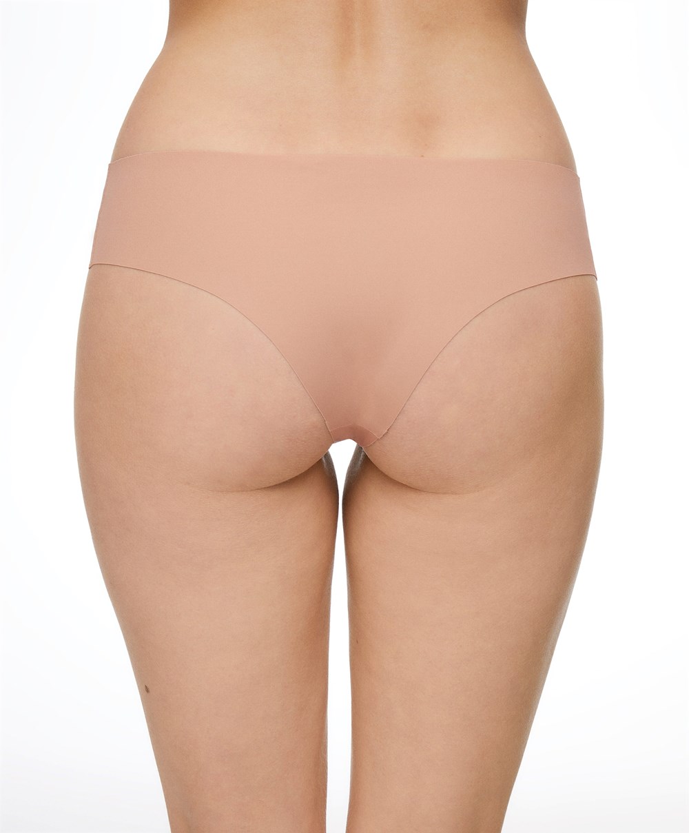 Oysho Invisible Laser-cut Brazilian Briefs Bézs | CPJESA-082