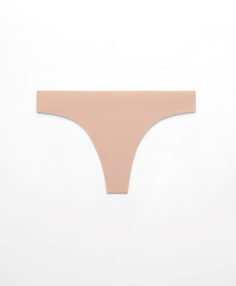 Oysho Invisible Laser-cut Hipster Tanga Bézs | MSAUJW-542