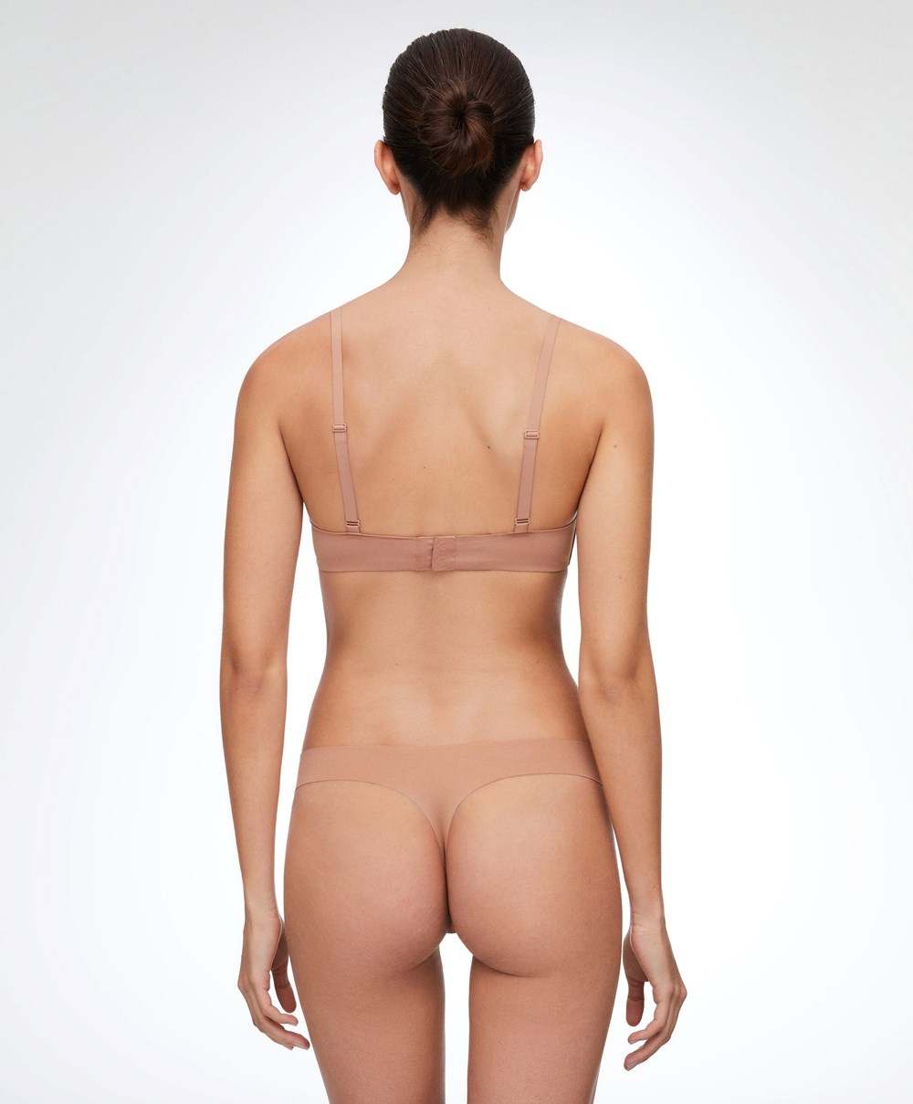 Oysho Invisible Laser-cut Hipster Tanga Tan | NKEBJM-598