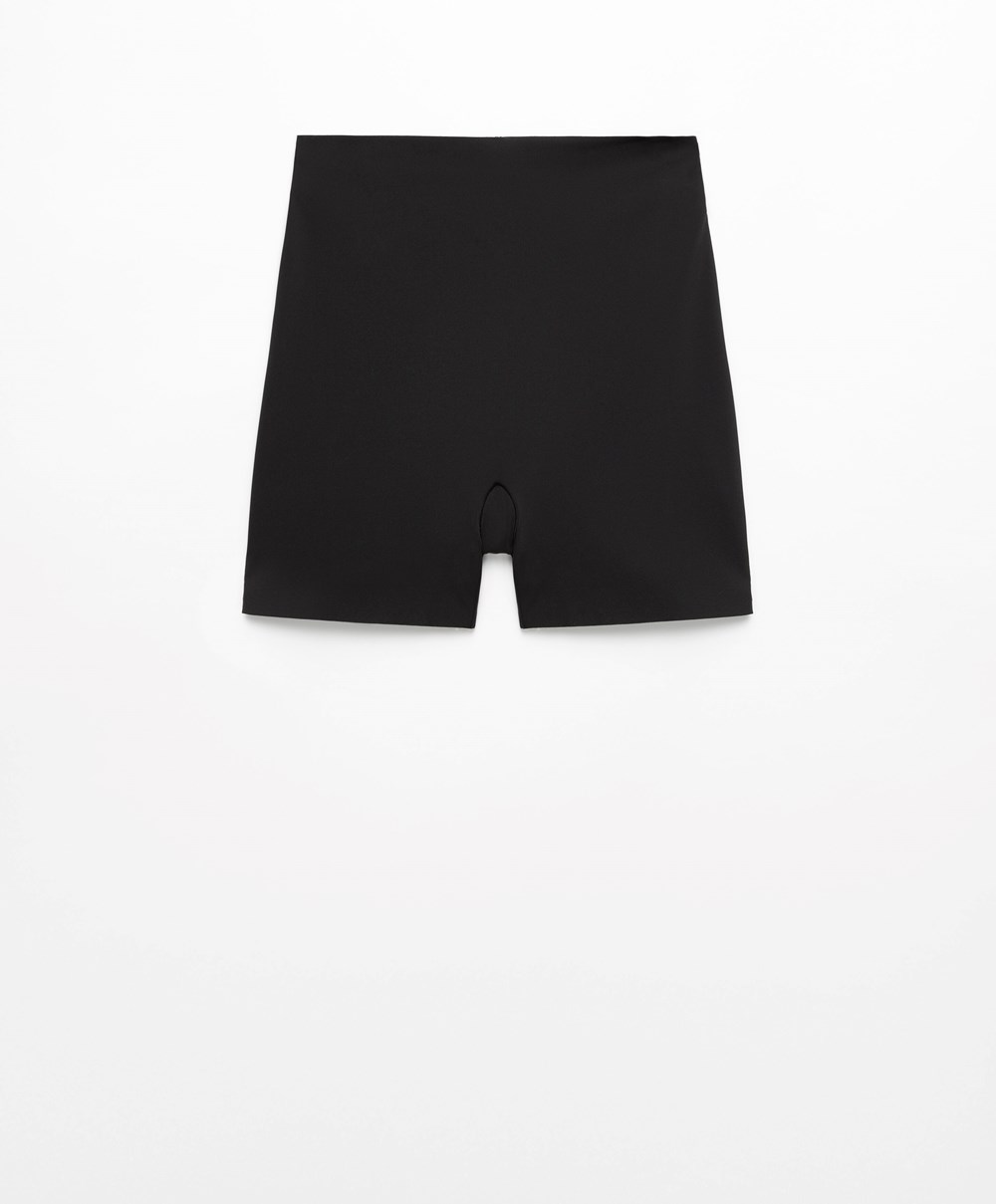 Oysho Invisible Laser-cut Hot Pants Fekete | BPYXHS-382