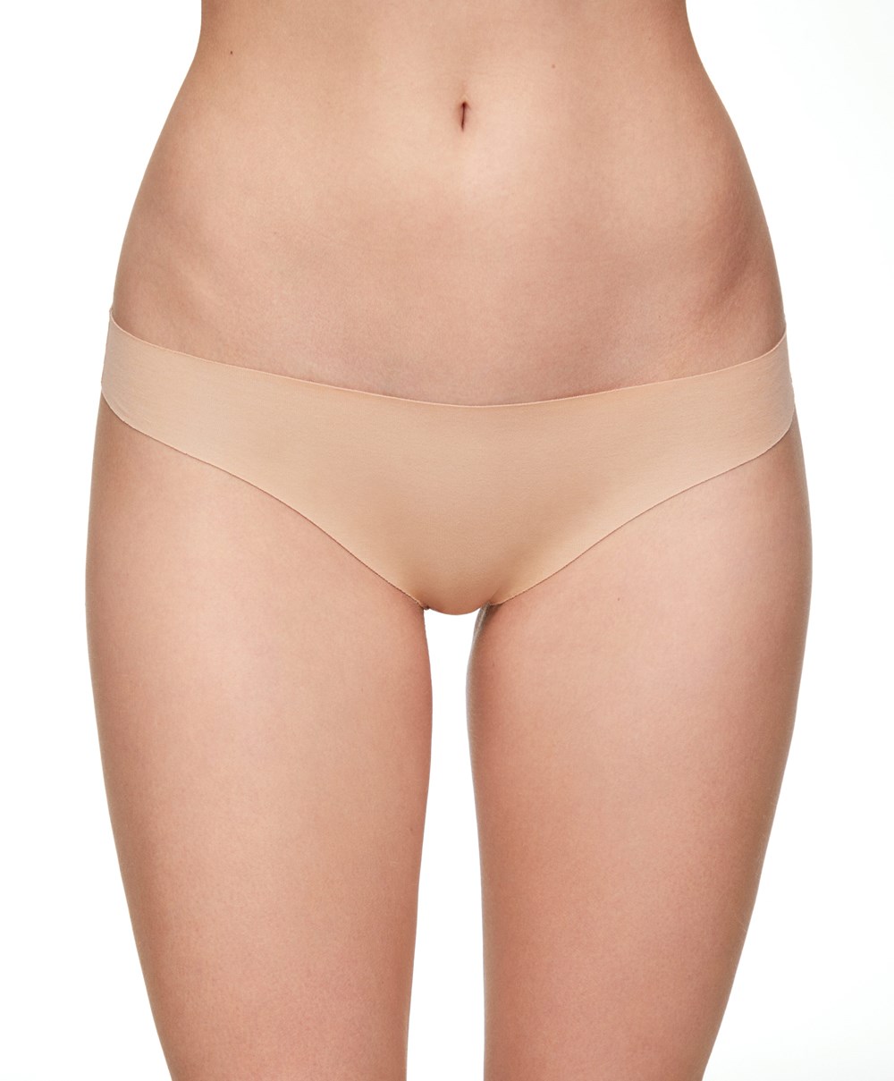 Oysho Invisible Pamut Tanga Bézs | PAVBJH-902