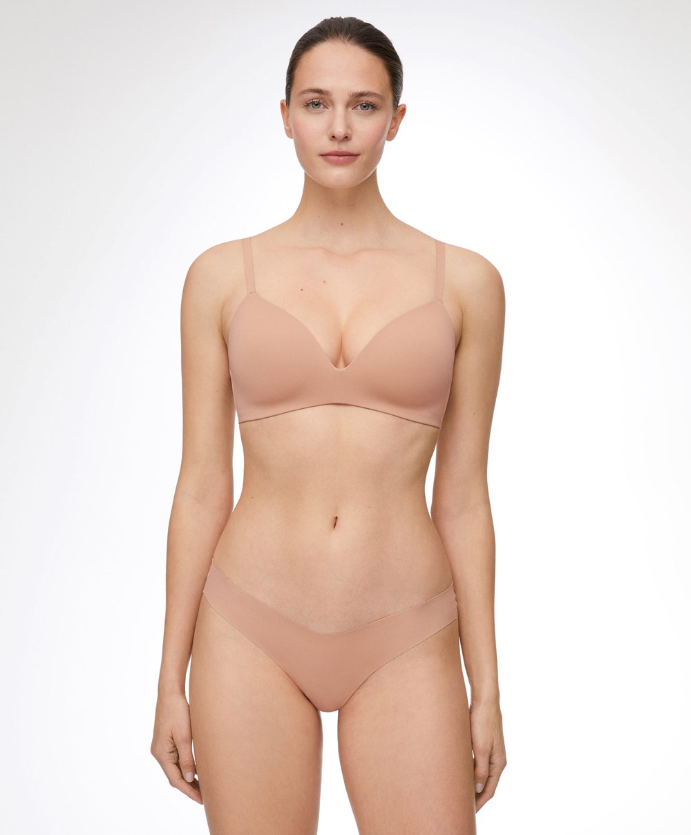 Oysho Invisible “v”-cut Tanga Bézs | DVEFNY-072