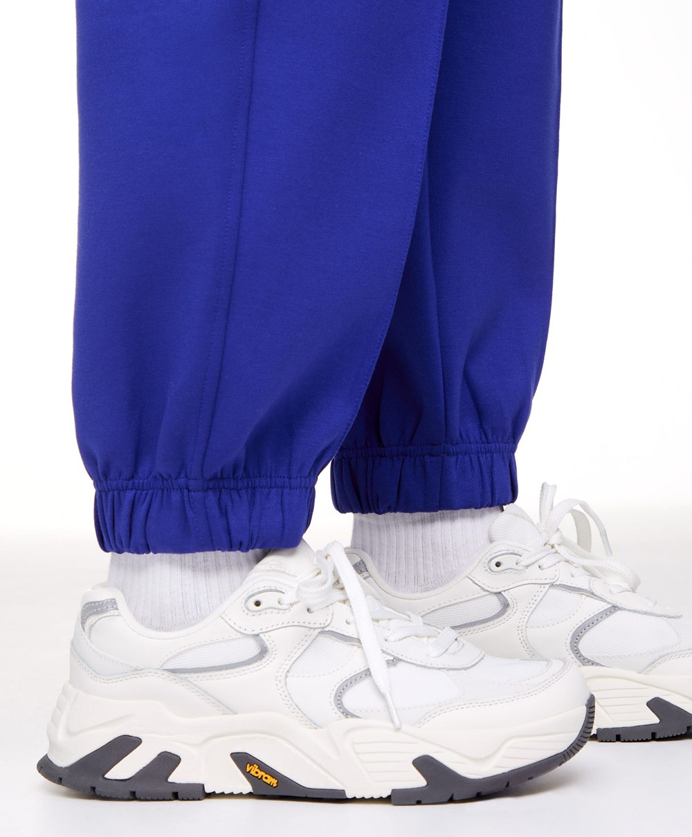 Oysho Joggers With Interlock Detail Kék | SCWBNY-043