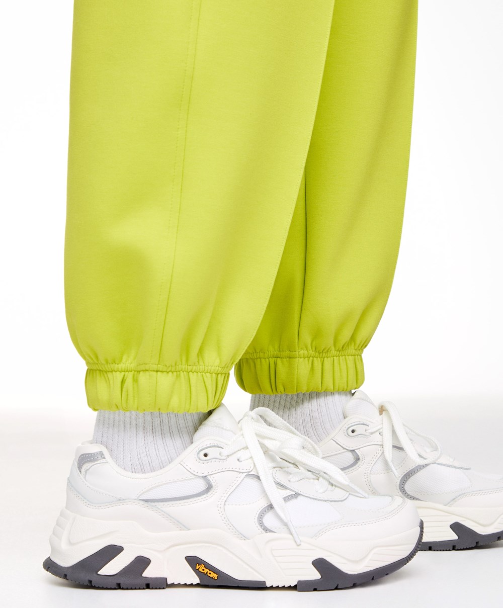 Oysho Joggers With Interlock Detail Lime | KOJWBP-953