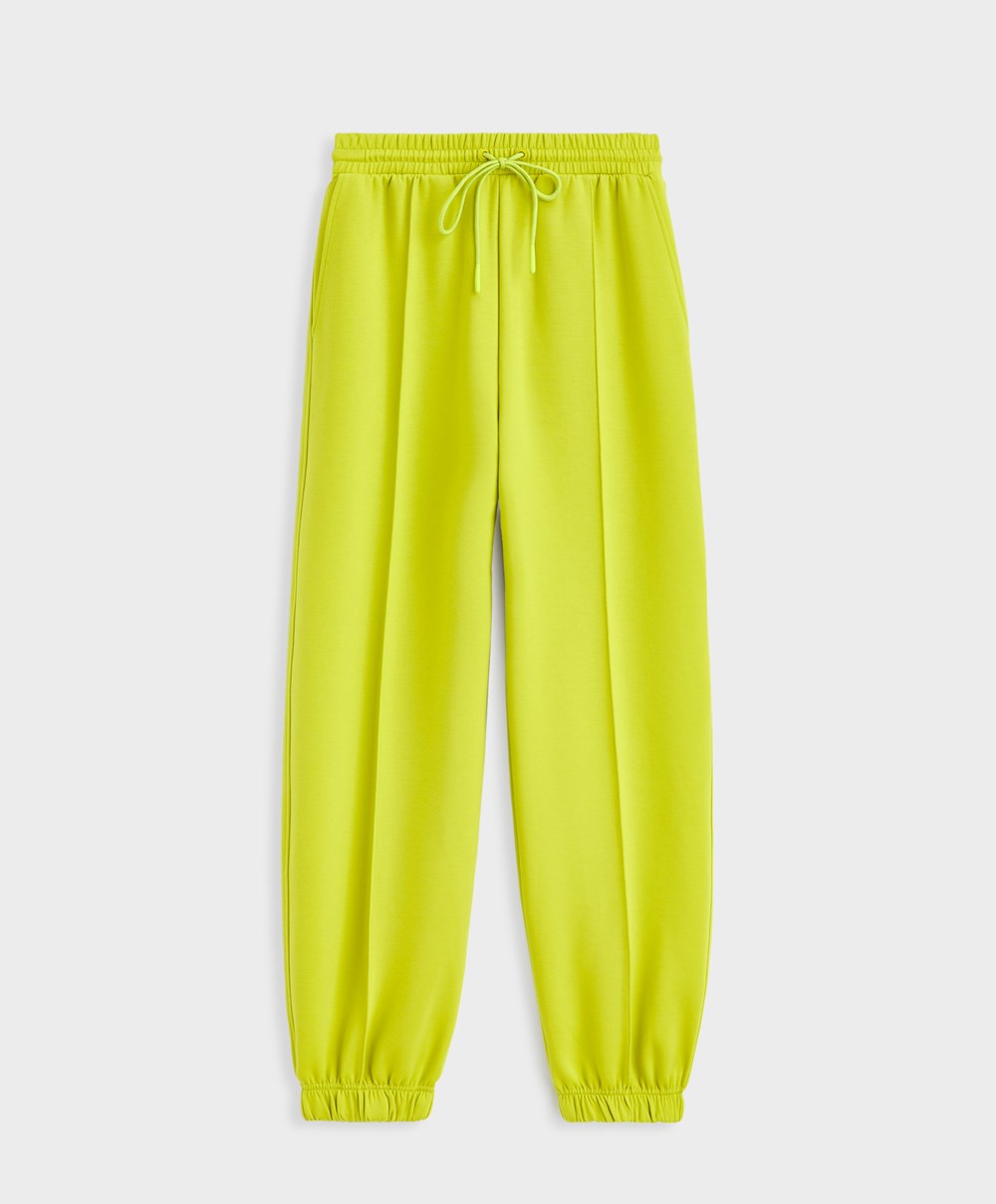 Oysho Joggers With Interlock Detail Lime | KOJWBP-953