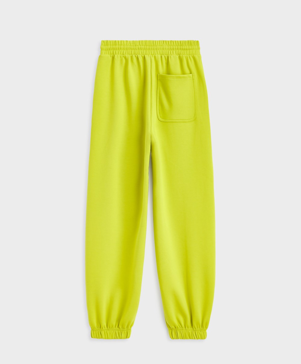 Oysho Joggers With Interlock Detail Lime | KOJWBP-953