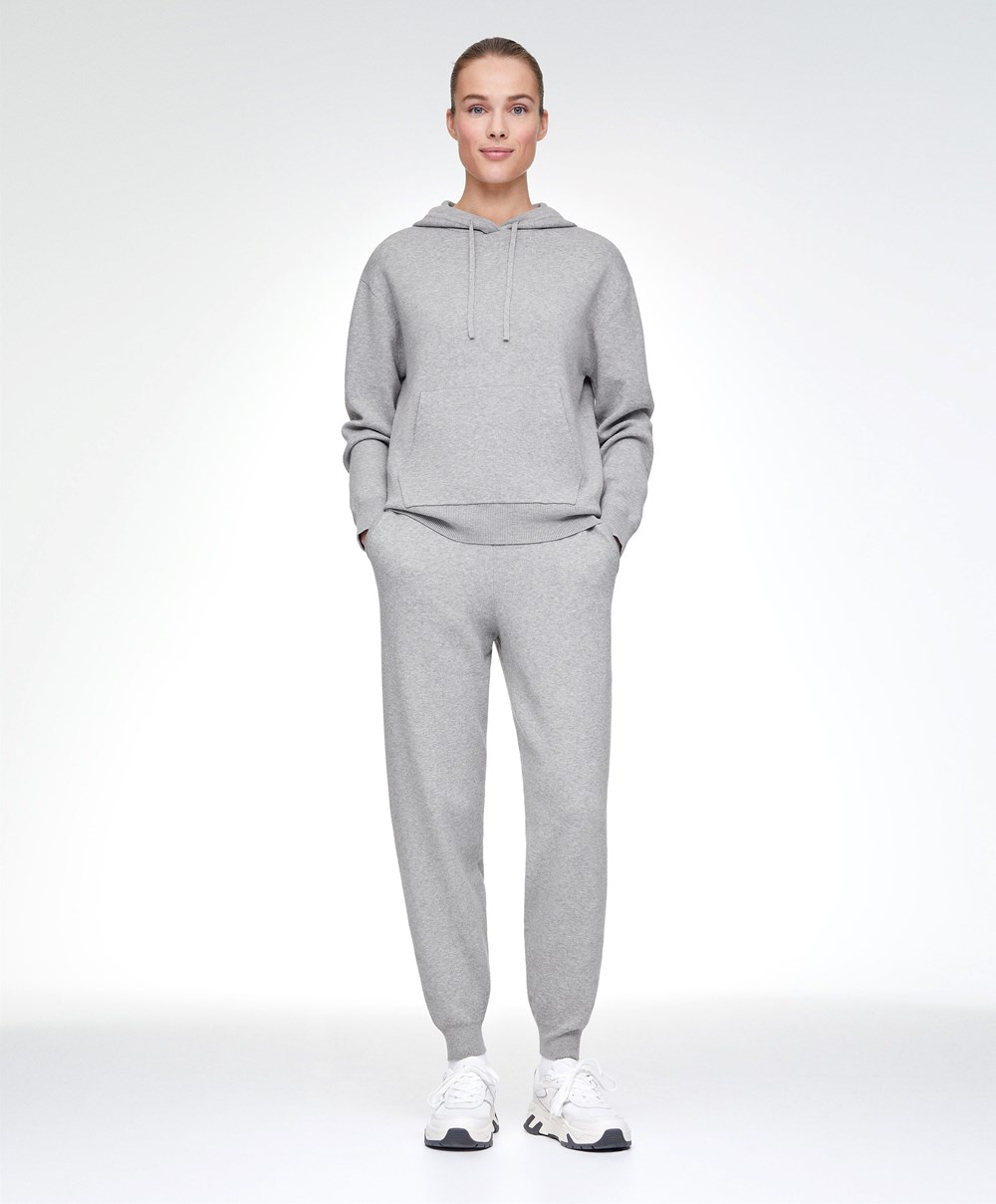 Oysho Knit Hoodie Szürke | ETLHSA-240