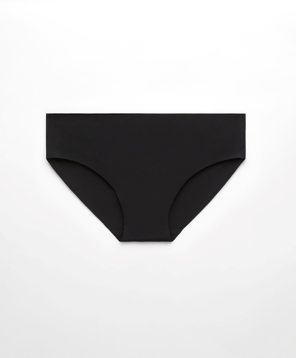 Oysho Laser-cut Invisible Classic Briefs Fekete | IJMRND-543