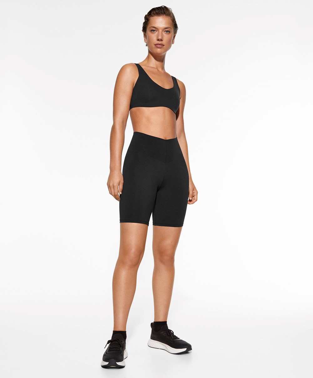 Oysho Light Touch 25cm Cycle Rövid Leggings Fekete | BGLPYD-527