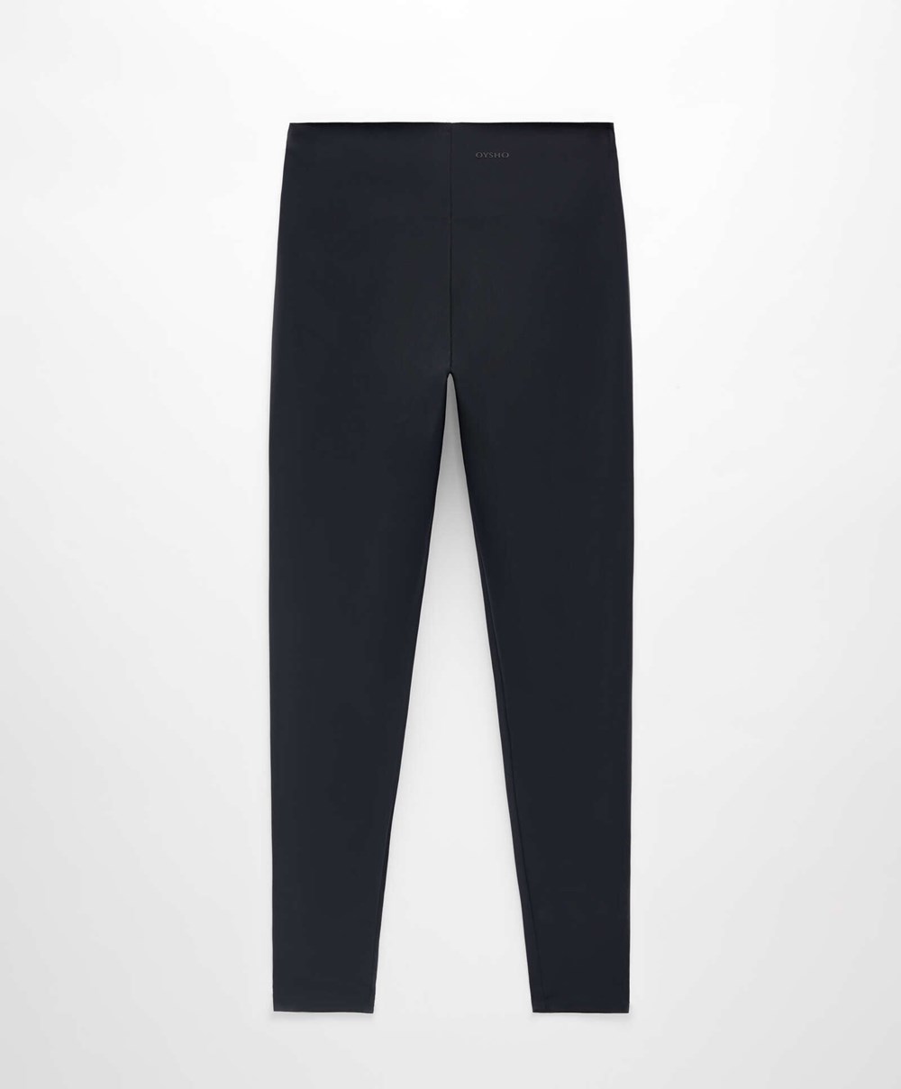 Oysho Light Touch 65cm Ankle-length Leggings Fekete | ORLTQG-714