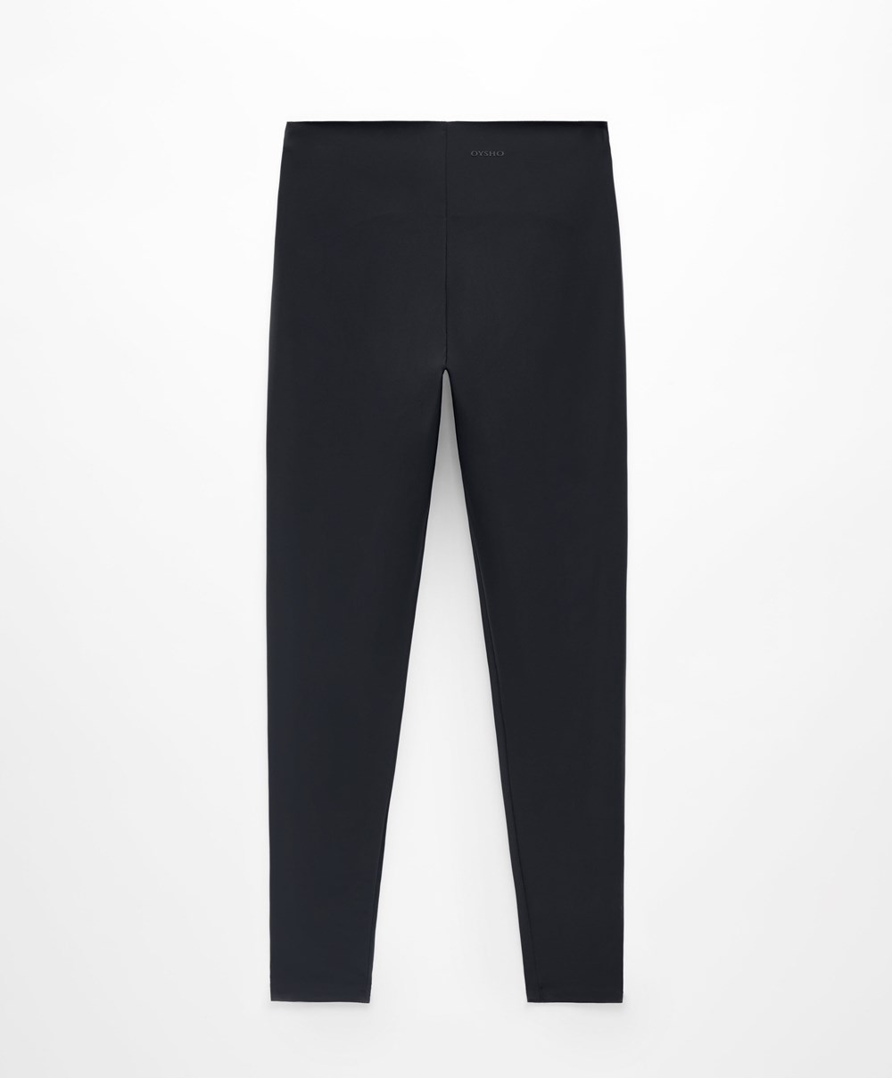 Oysho Light Touch 65cm Ankle-length Leggings Fekete | TRSQCF-973