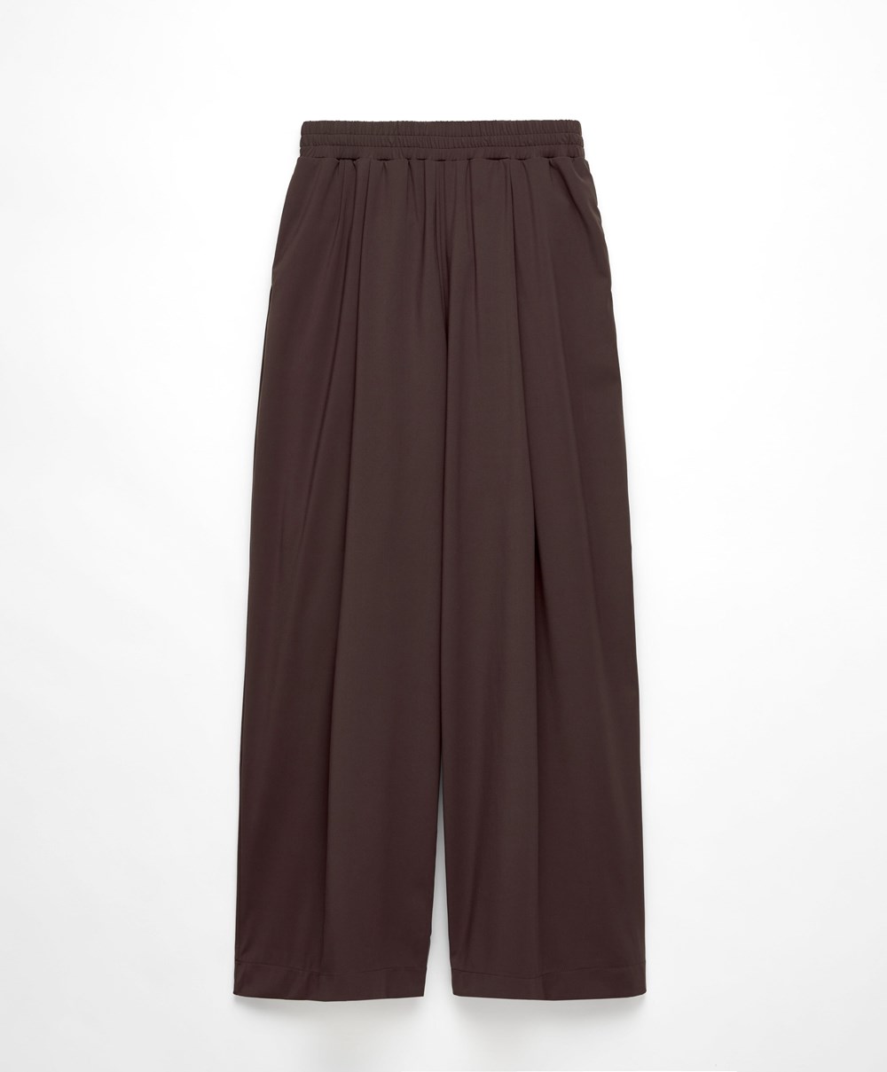 Oysho Light Touch Oversize Egyenes-leg Trousers Barna | RDJUSZ-172