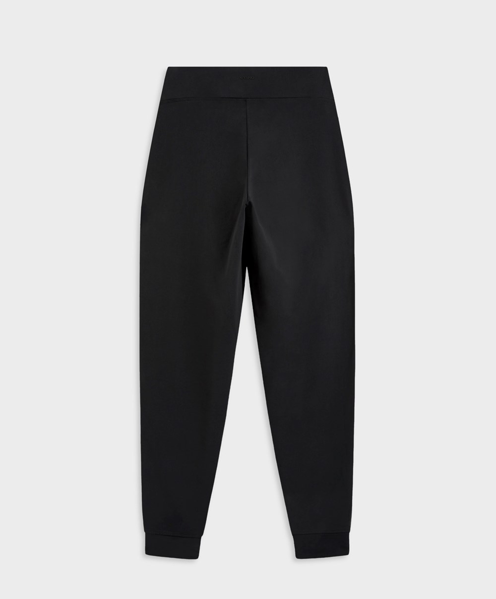 Oysho Light Warm Joggers Fekete | AVMFNT-371