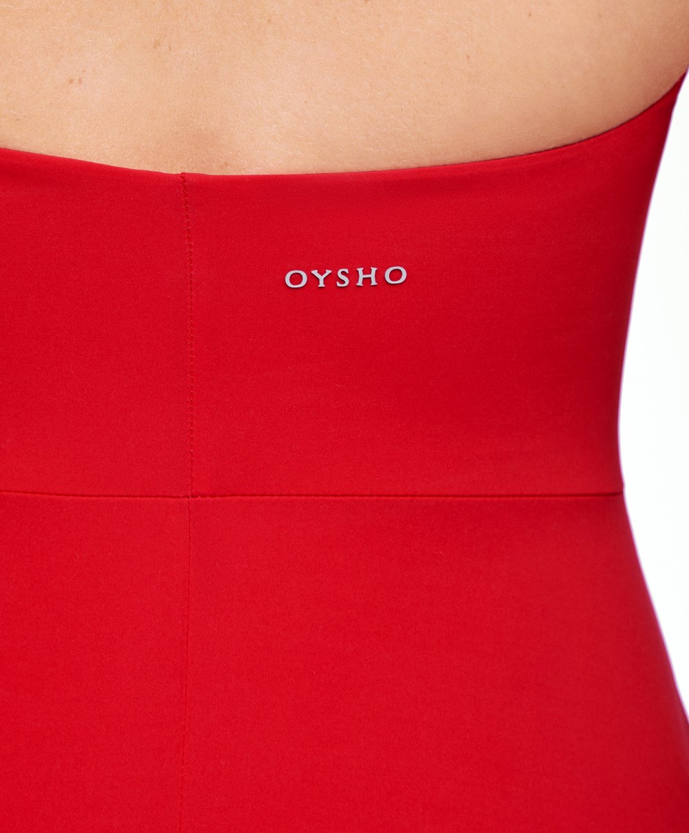 Oysho Light-touch Halter Ruha Piros | XQGSPW-827