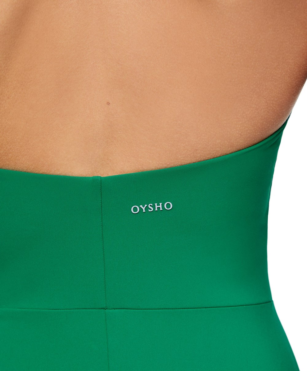 Oysho Light-touch Halter Ruha Zöld | PTRJZU-514