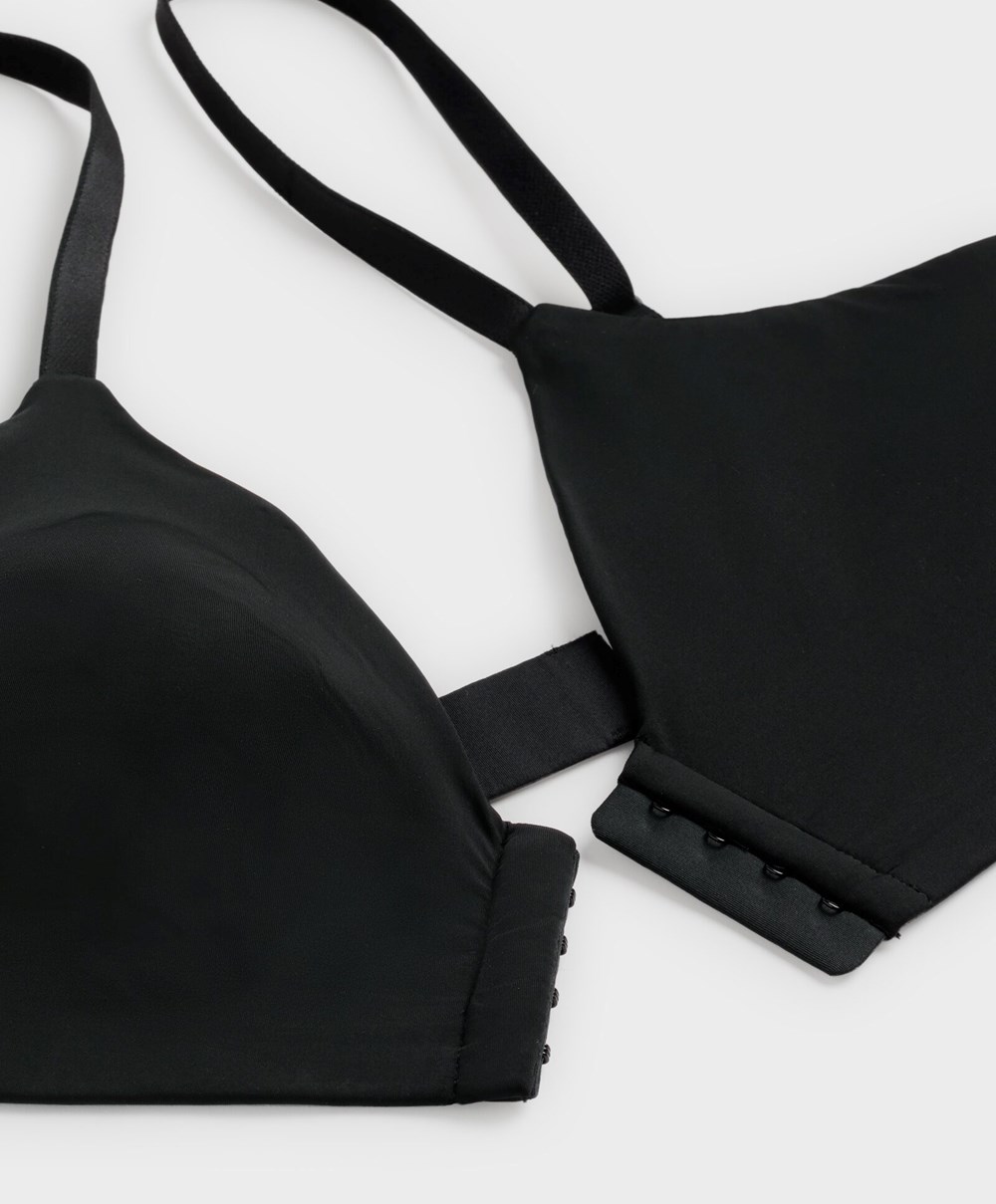 Oysho Lola Bra With Left Cup Fekete | MSEXNC-386