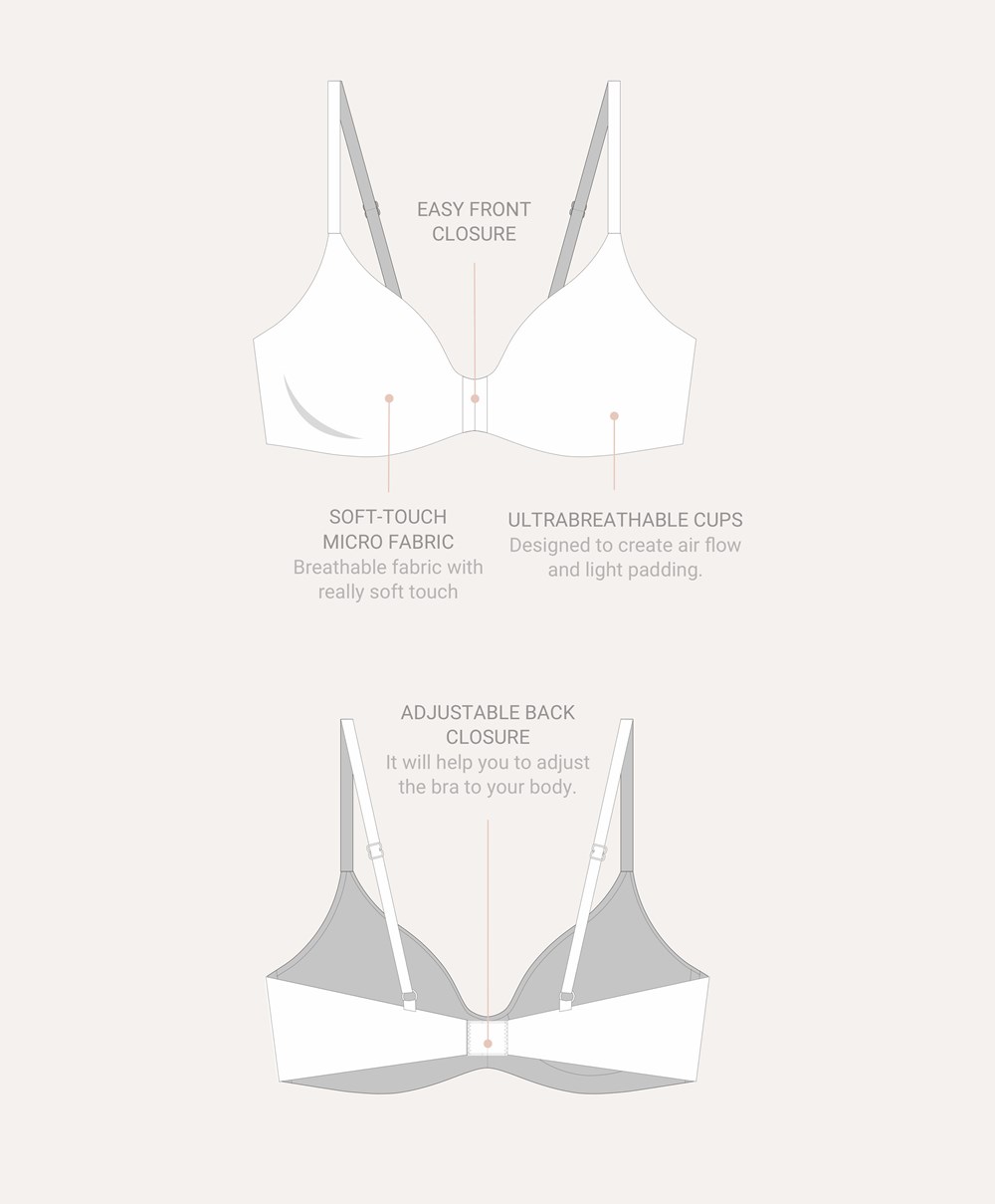 Oysho Lola Bra With Right Cup Rózsaszín | XNOCRU-296